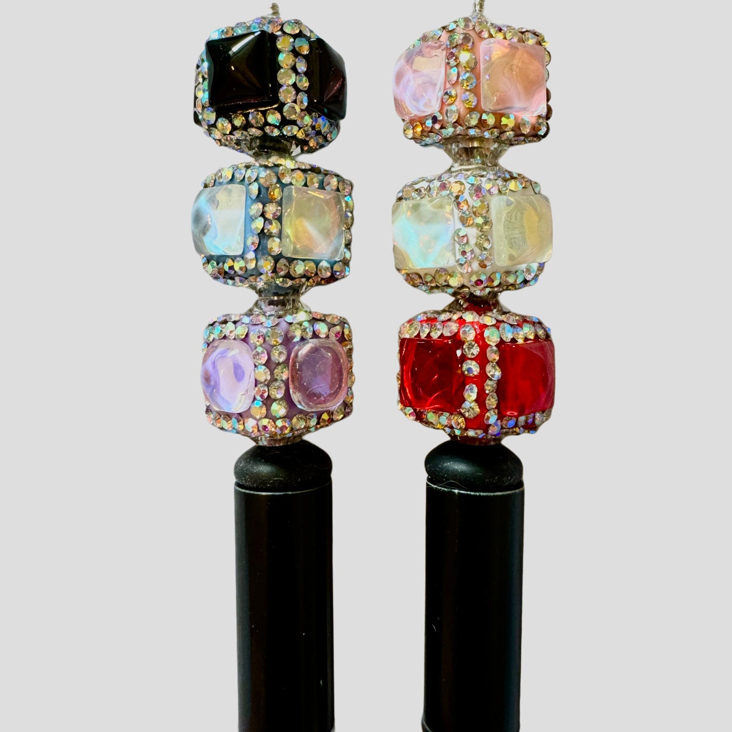 Unusual 17mm Large Center Stone Rhinestone Cube Square Beads Mix for Beadable Pens, Keychains, Bracelets, Earrings and More!