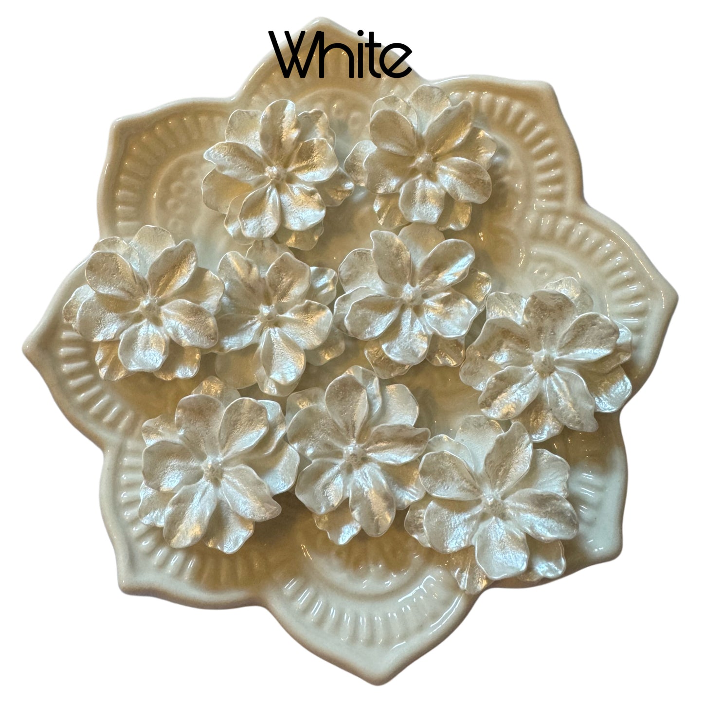 23mm Flatback Flower Cabochon with Pearl Coating Perfect for DYI Projects with Phone Cases Water Bottles and More! Lovely for Wedding Decor