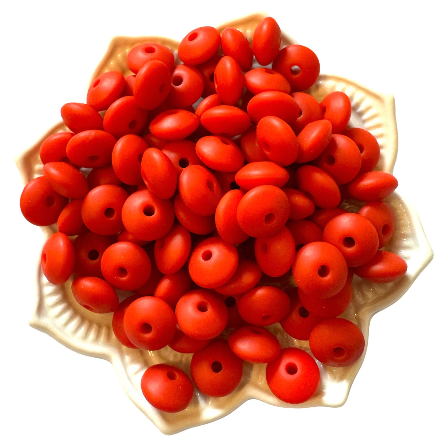 12mm Colorful Silicone Lentil Spacer Beads for Beadable Pens, Keychains, Bracelets, and More! Perfect for Your DIY Creations!