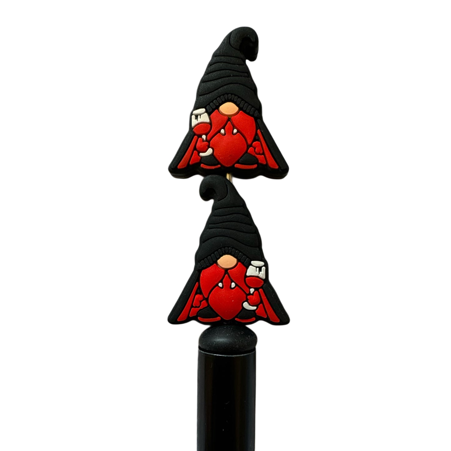 Gnome as a Vampire Scary but Cute Halloween Horror Character Silicone Focal Bead for Beadable Pens, Keychains and More!
