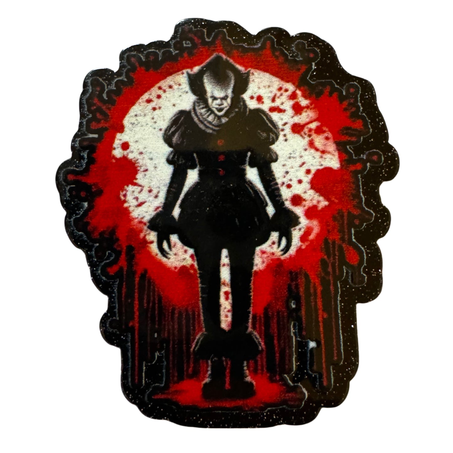 CUSTOMIZED! 5 Pieces Halloween Horror Characters Flatback One Sided Planar Acrylic with Glitter Back for Keychains, Badge Reels, Earrings & More! Jason, Freddy, Michael, Pennywise +