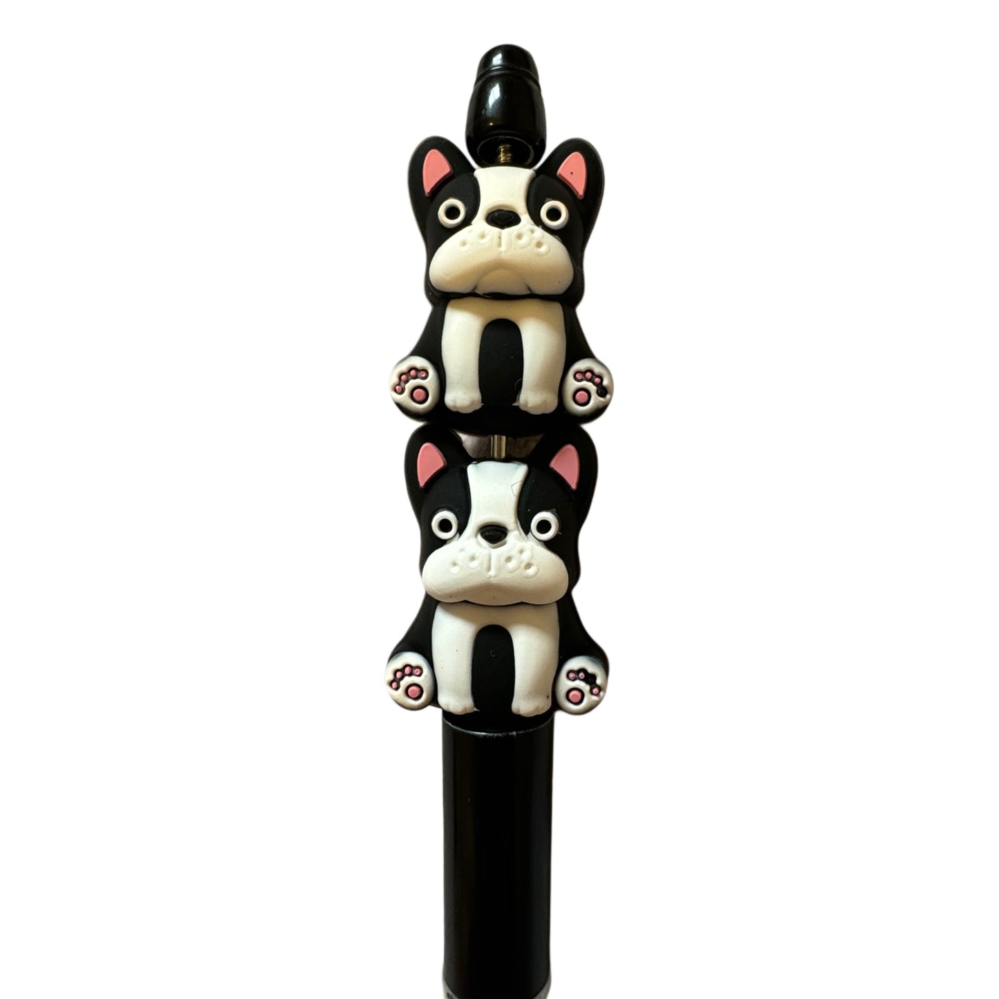 3d Kawaii Frenchie French Bulldog Silicone Focal Bead for Beadable Pens, Stylus,, Keychains and More!
