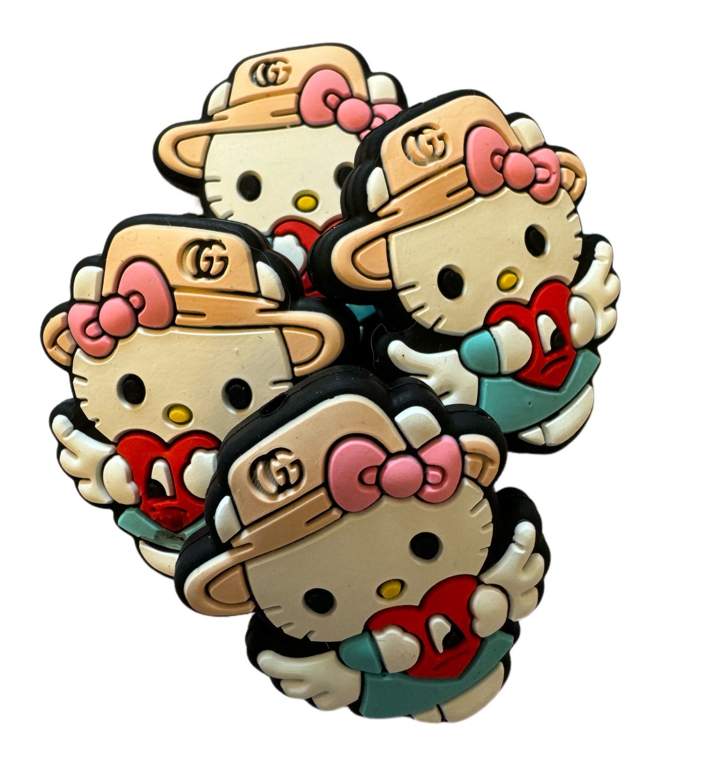 Hello Kitty Designer Inspired Silicone Focal Bead for Beadable Pens, Stylus, Pencils, Keychains and More CC, LV and GG