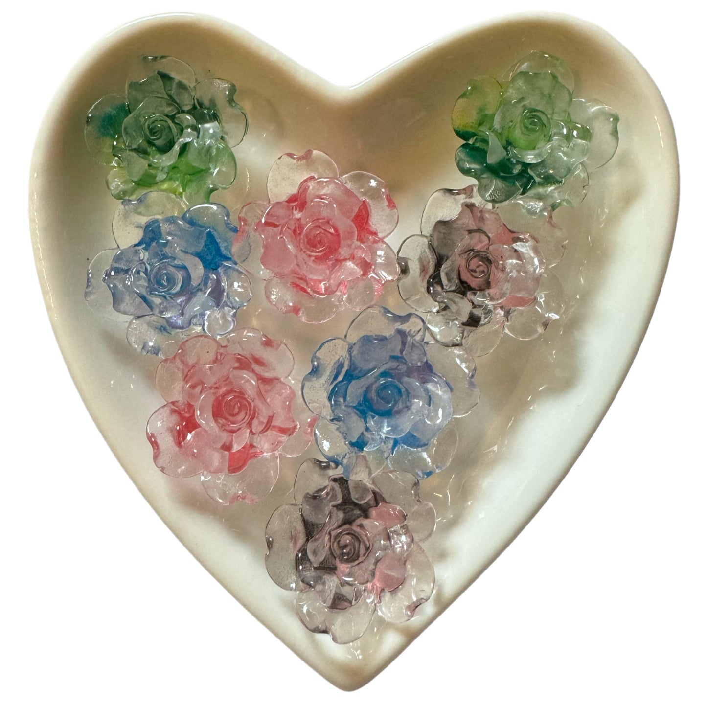 22mm Transparent Luminous Resin Rose Flower Flatback Cabochon. Perfect for Your DIY Projects for Water Bottles, Phone Cases & More!