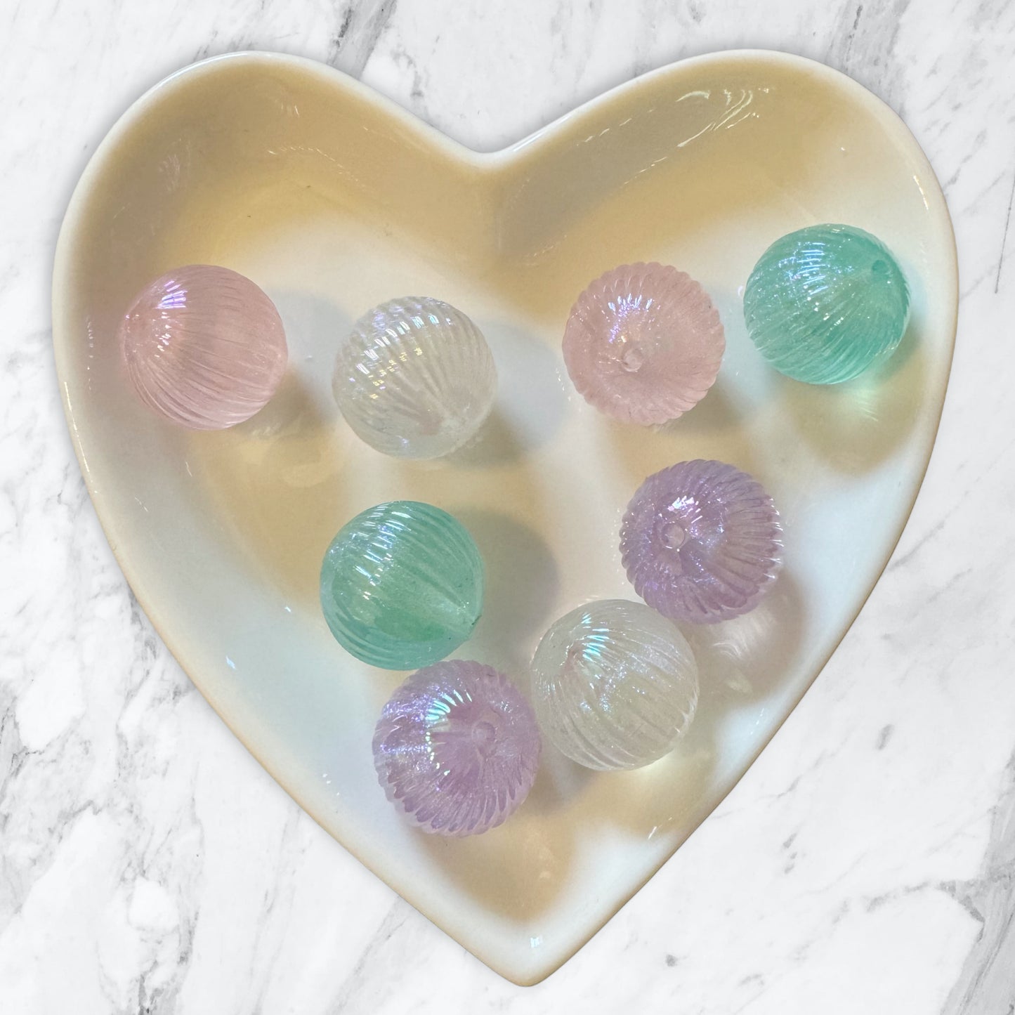 Glow Magic! 10 Pieces of 16mm Luminous Pastel Pumpkin Acrylic Beads for Bracelets, Keychains, Earrings and more of Your DIY Creations!