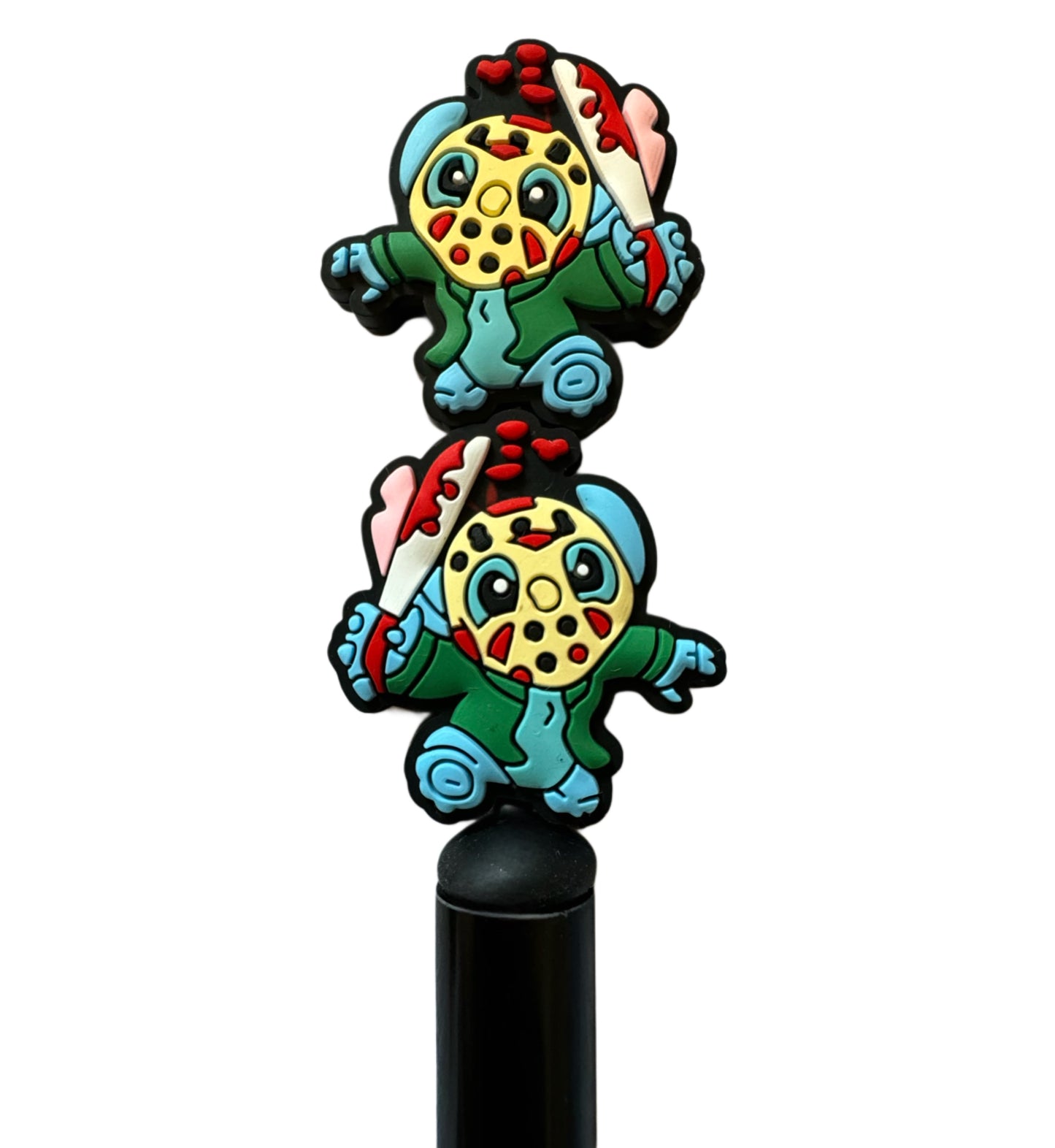 Stitch as Jason Scary but Cute Halloween Horror Character Silicone Focal Bead for Beadable Pens, Stylus, Keychains and More!