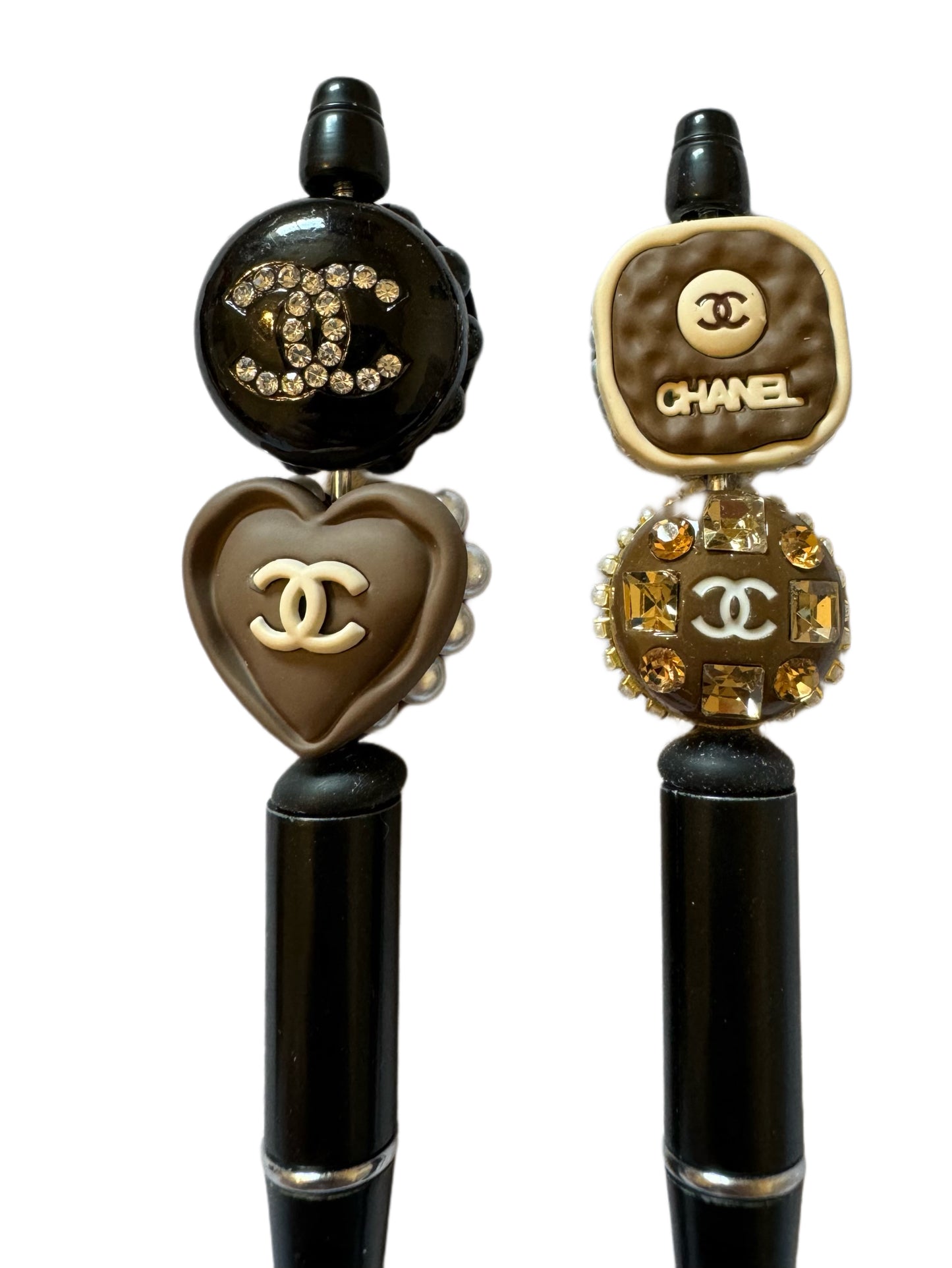 CC Metal, Rhinestone and/or Acrylic Pearl Designer Inspired Bead for Beadable Pens, Stylus, Pencils, Keychains and More!