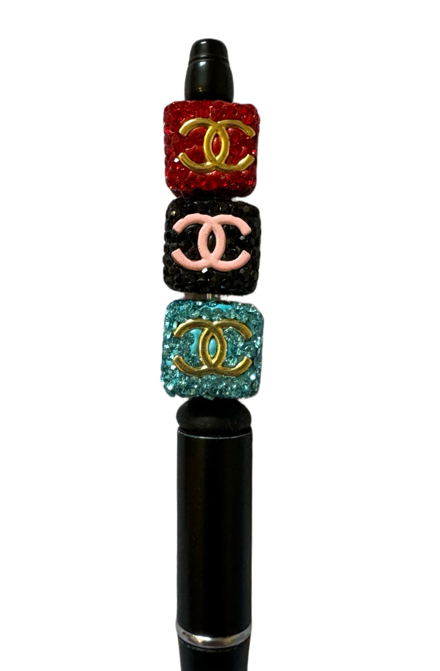 CC Rhinestone Cube Designer Inspired Bead for Beadable Pens, Stylus, Pencils, Keychains and More!