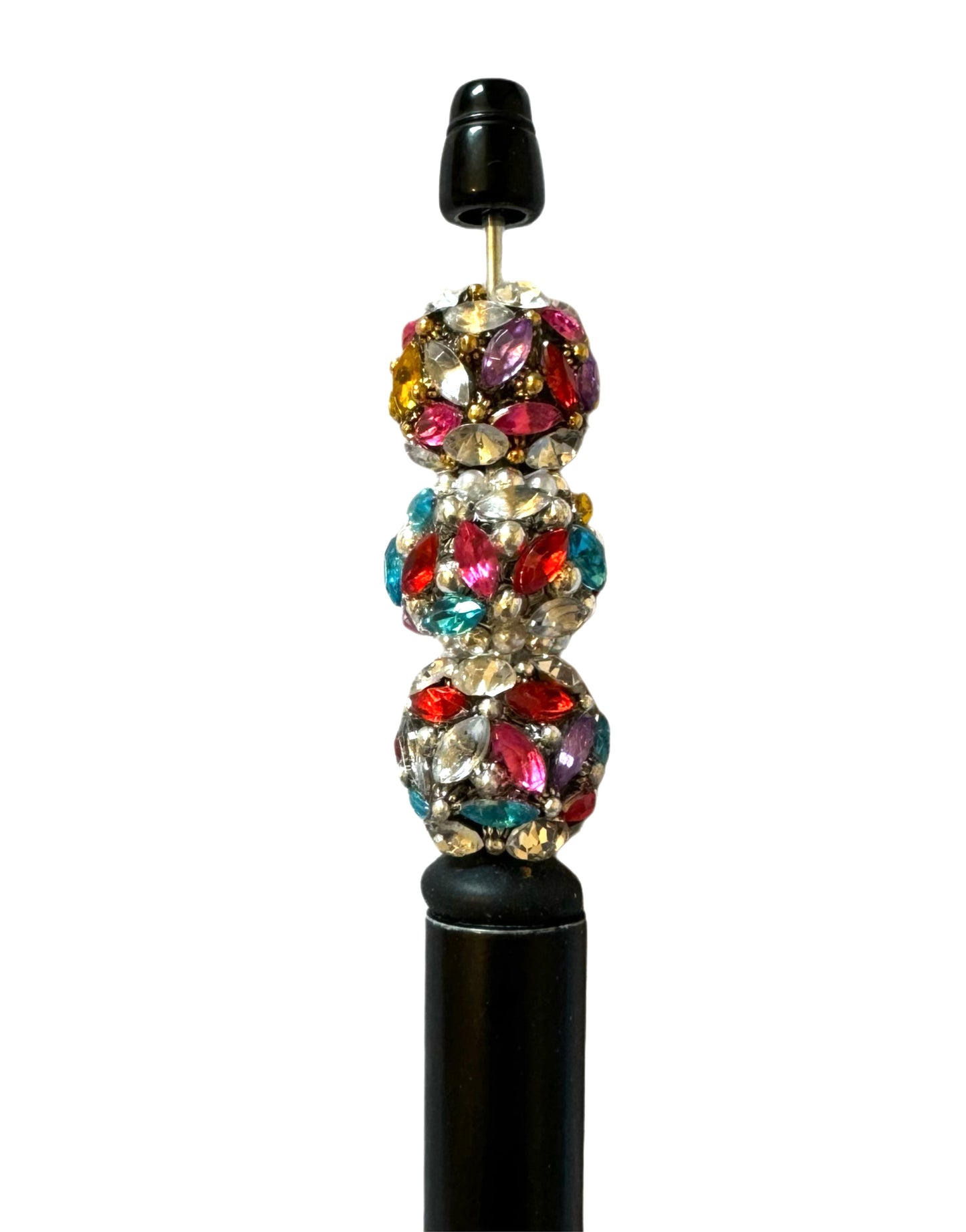 16mm Gold or Silver Metal and Rhinestone Beads for Beadable Pens, Stylus, Keychains, Bracelets, Earrings and More! Perfect for DYI Creations