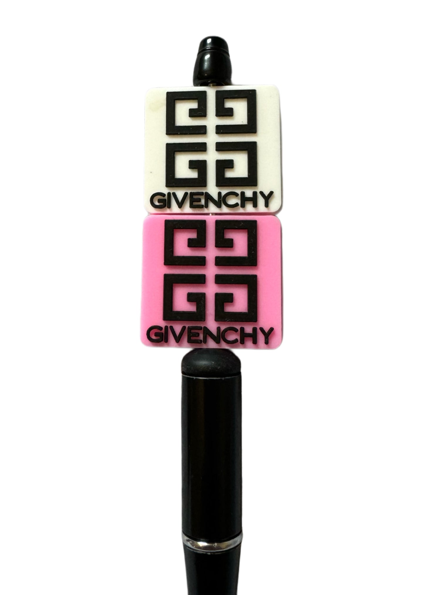 Givenchy Square Designer Inspired Silicone Focal Bead for Beadable Pens, Stylus, Pencils, Keychains and More