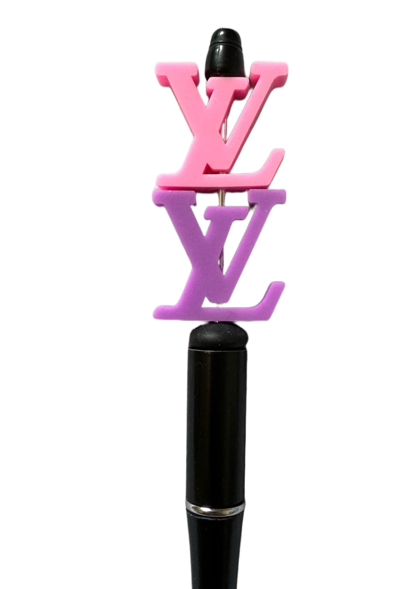 LV Letters Designer Inspired Silicone Focal Bead for Beadable Pens, Stylus, Pencils, Keychains and More