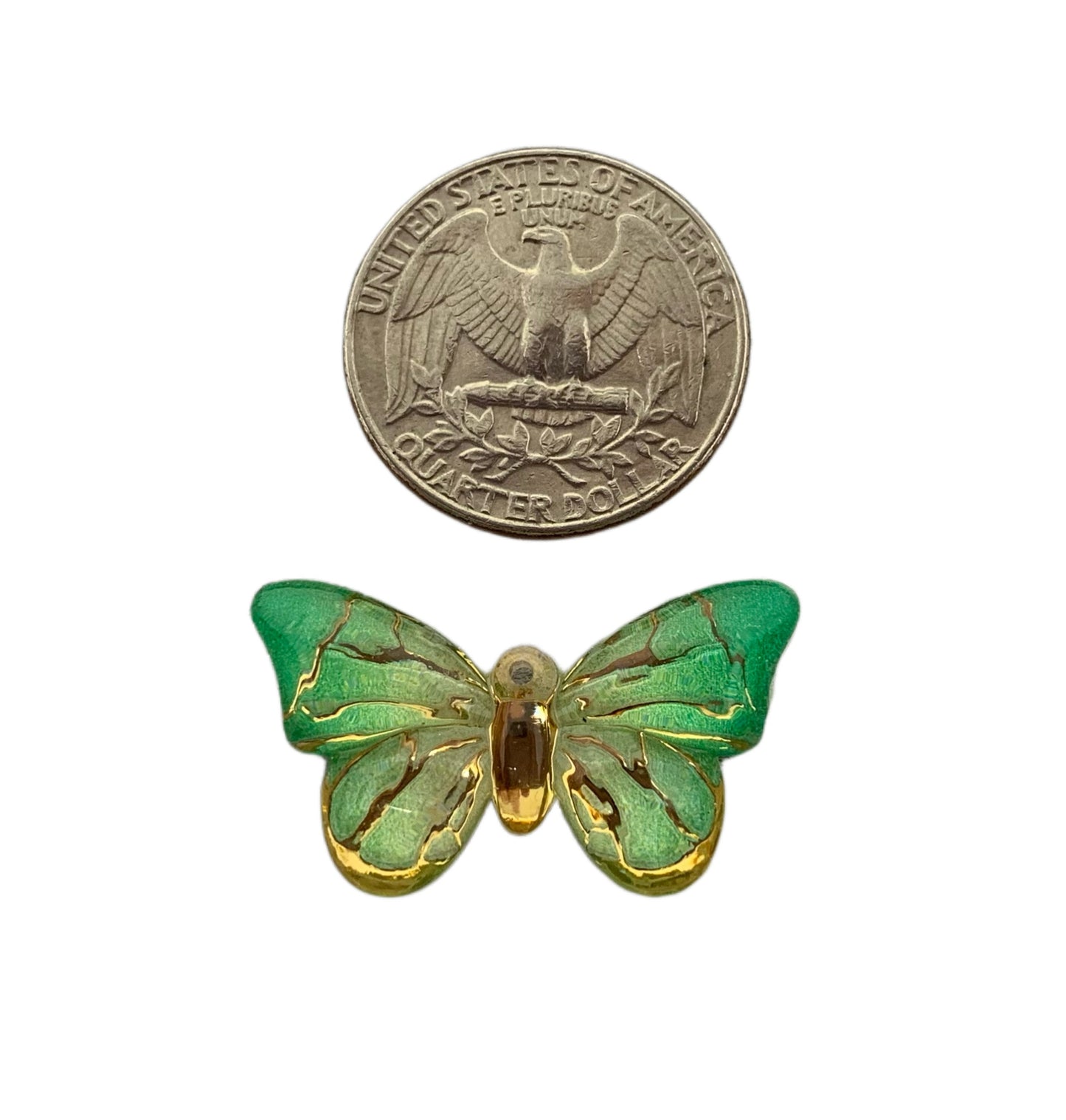 19mm Acrylic Gold Veining Butterfly Cabochon Mix Embellishment Flat Back DYI Phone Cases Water Bottle Scrapbook Hair Accessory Decorative