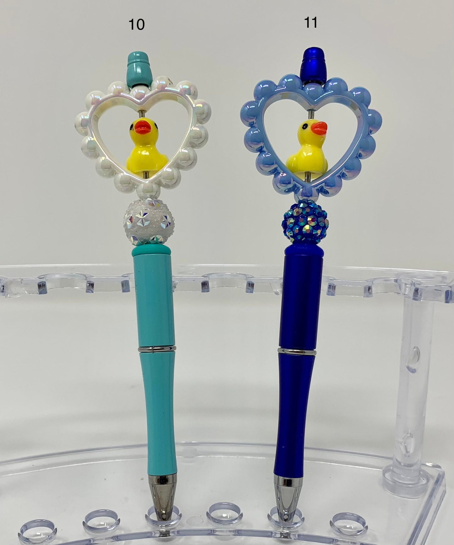 Cute Heart Frame with Duck Beadable Pen for Your Next Cruise or a Jeep Lover Cruising Ducks DYI Beads Focals