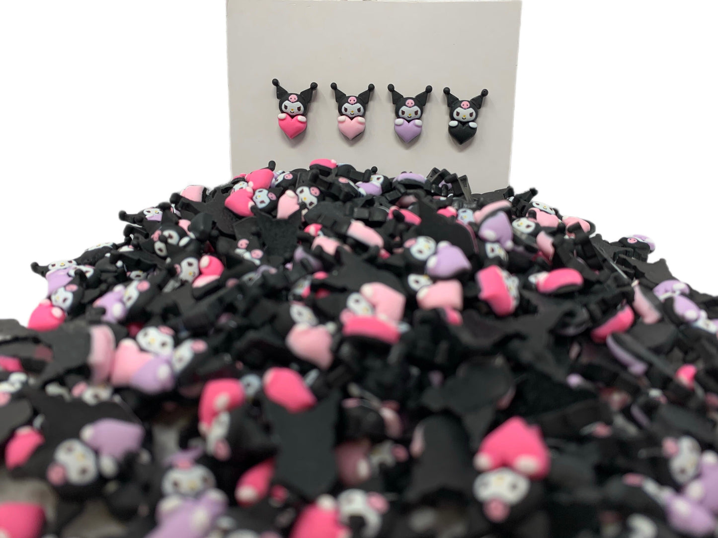 New Price! For the Love of KuKu Kuromi Sanrio Nail Charm Mix Cabochon DYI Phone Cases Scrapbook Hair Accessories Decorative
