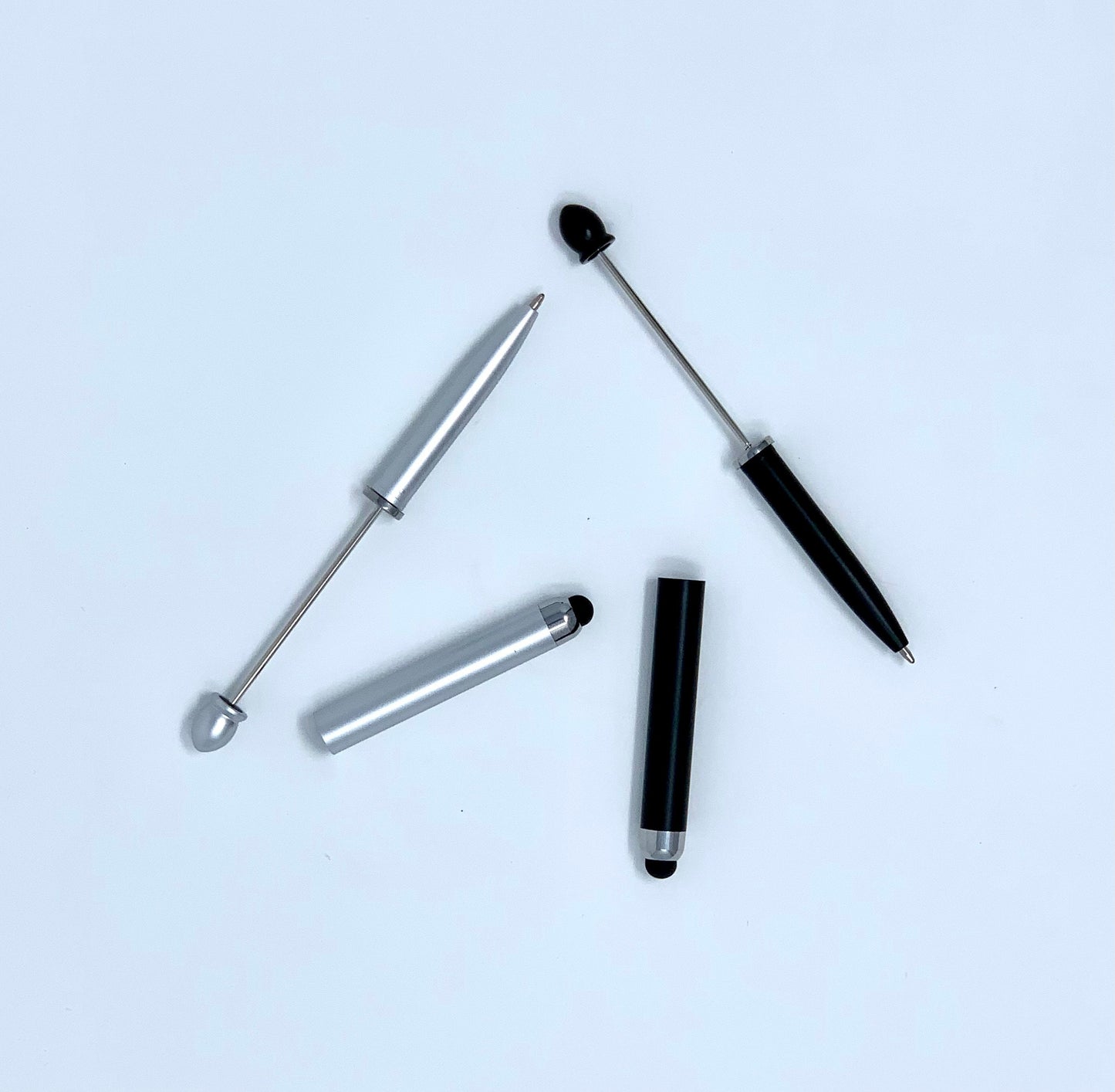 Pack of 3 or 12 Beadable Plastic Stylus Pen Combo Blank for Your DIY Creations with Beads Focals Rhinestones Spacers Refills Sold Separately