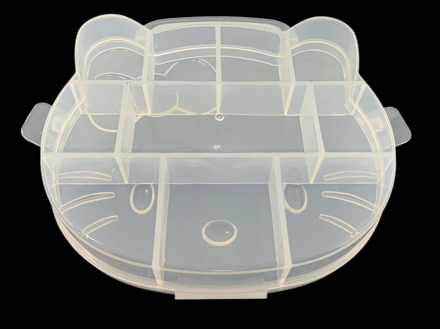 Hello Kitty Clear Plastic Organizer or Container for Nail Charms, Beads, Cabochons, Earrings, Rings, Necklaces, Jewellery, Coins and More!