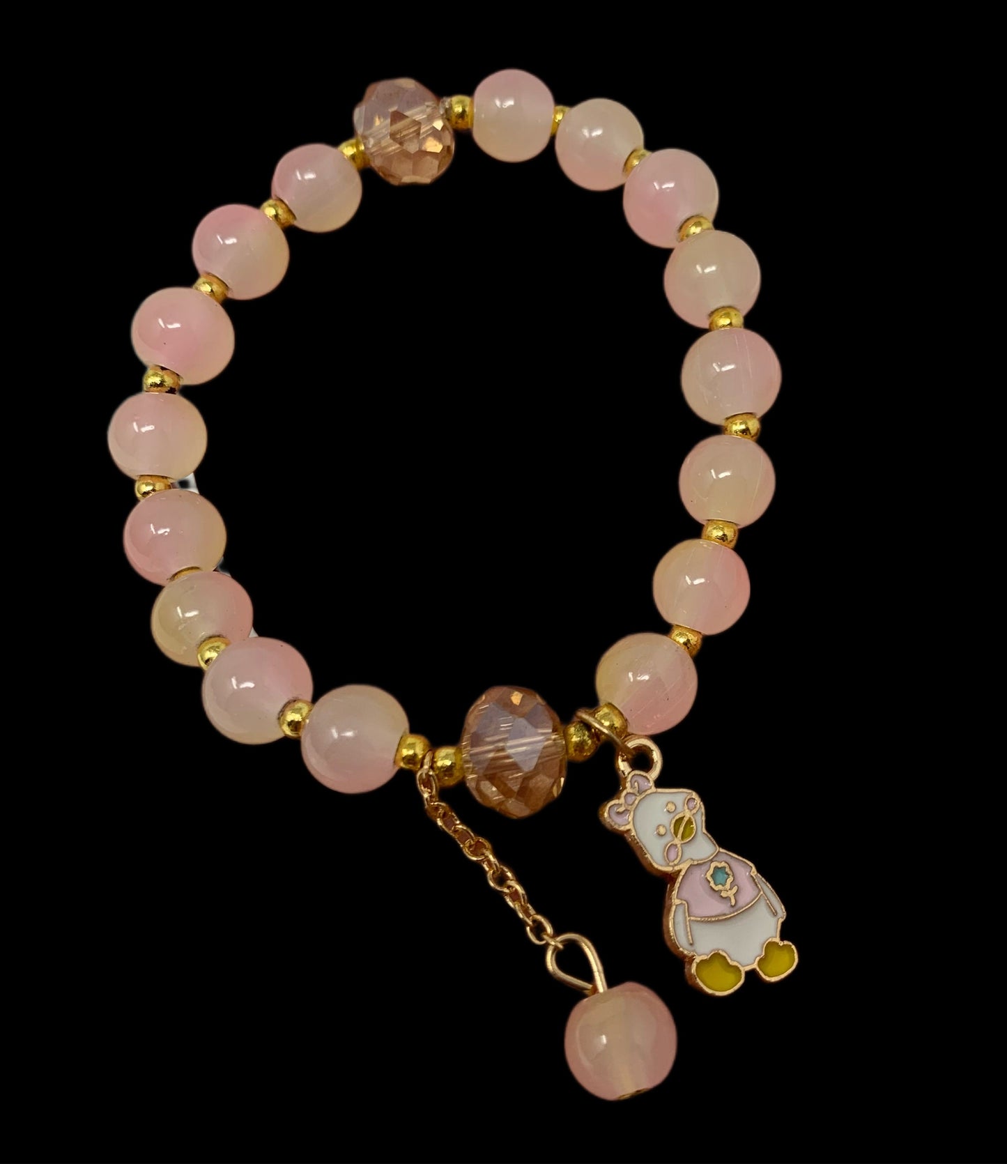 Pretty in Pink Duck Beaded Stretch Bracelet Great for the Cruising Ducks Game