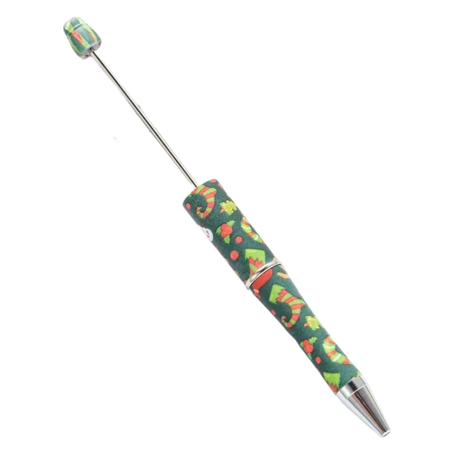 Christmas Themed Printed Beadable Plastic Pen Blank for Your DIY Creations with Beads Focals Rhinestones Spacers Refills Sold Separately