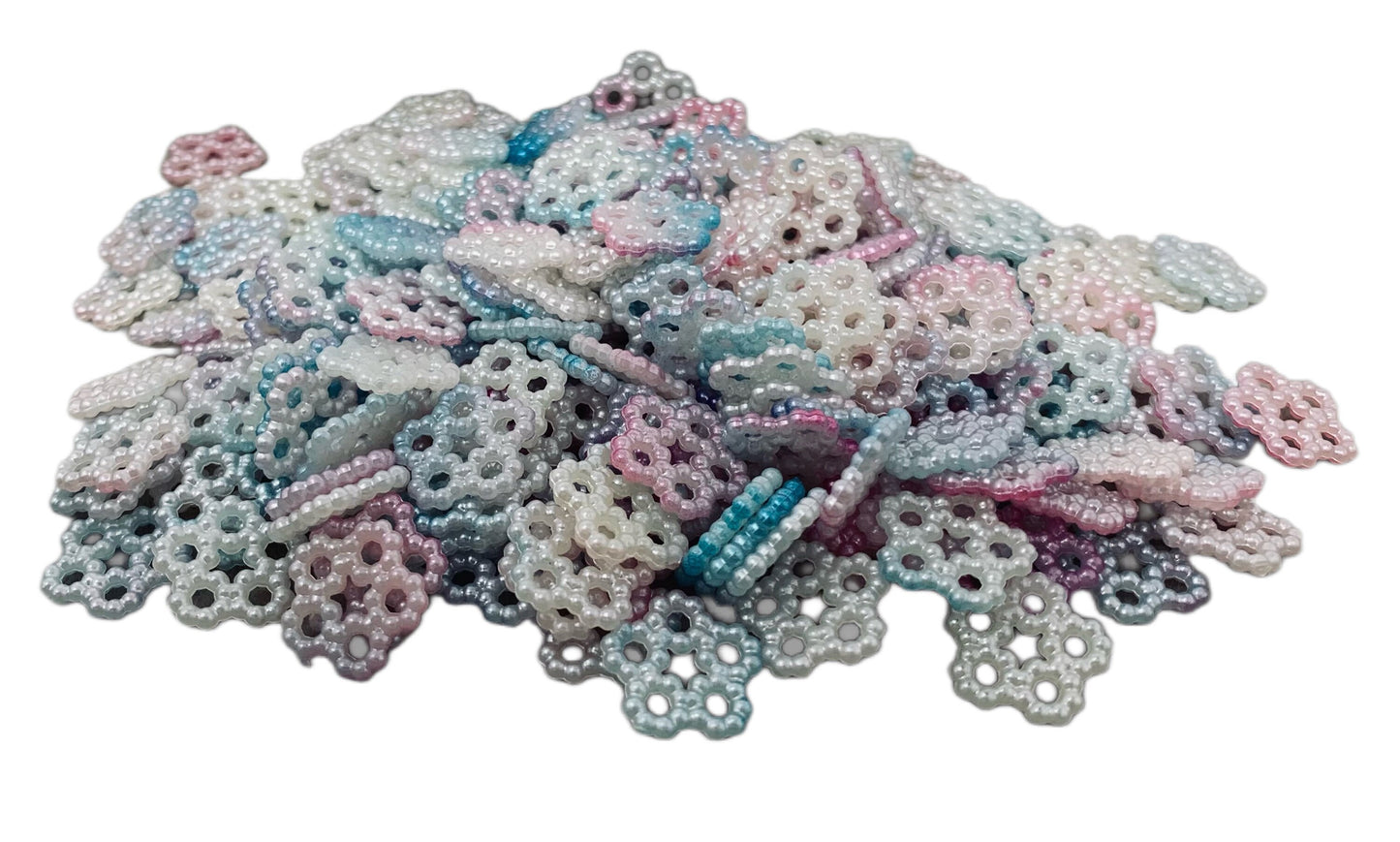 Multi Color Pearl Flower Shape Acrylic Spacer Beads for Beadable Pen Stylus Keychain Bracelet and more for Your DIY Creations