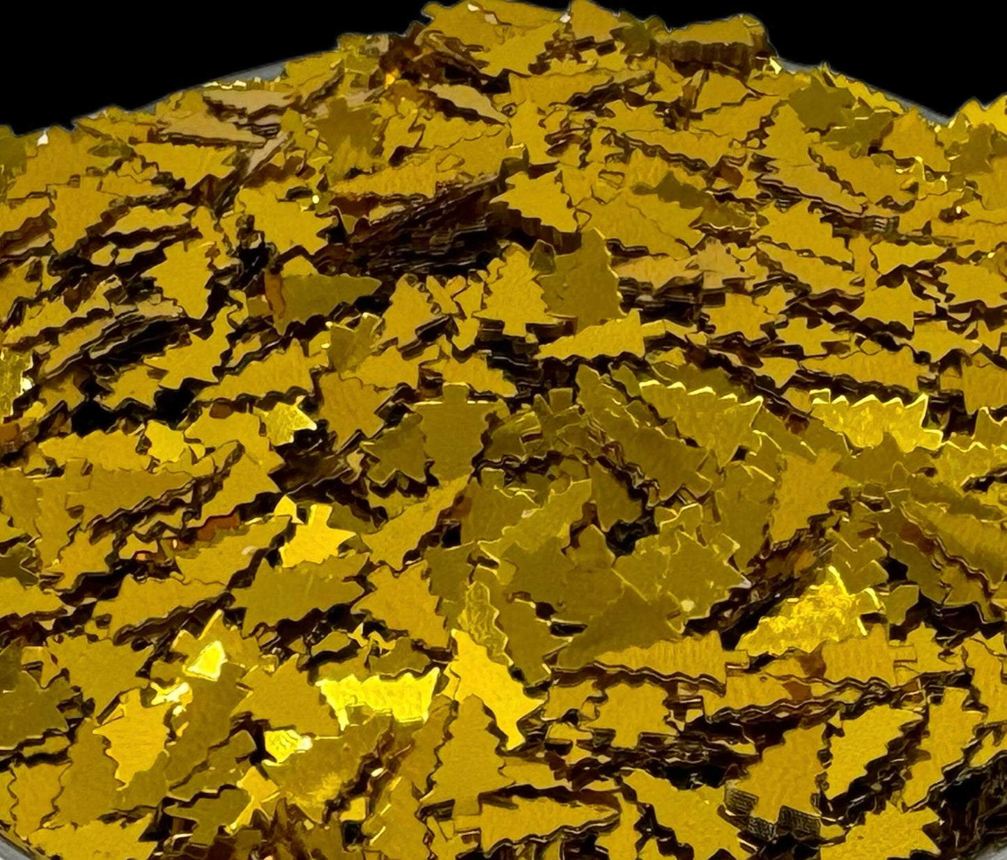 5, 10 or 20 gm Christmas Tree in Gold Confetti Glitter Great for Beadable Snow Globe Pens Christmas Ornament Accents Slime, Decoden Nail Art