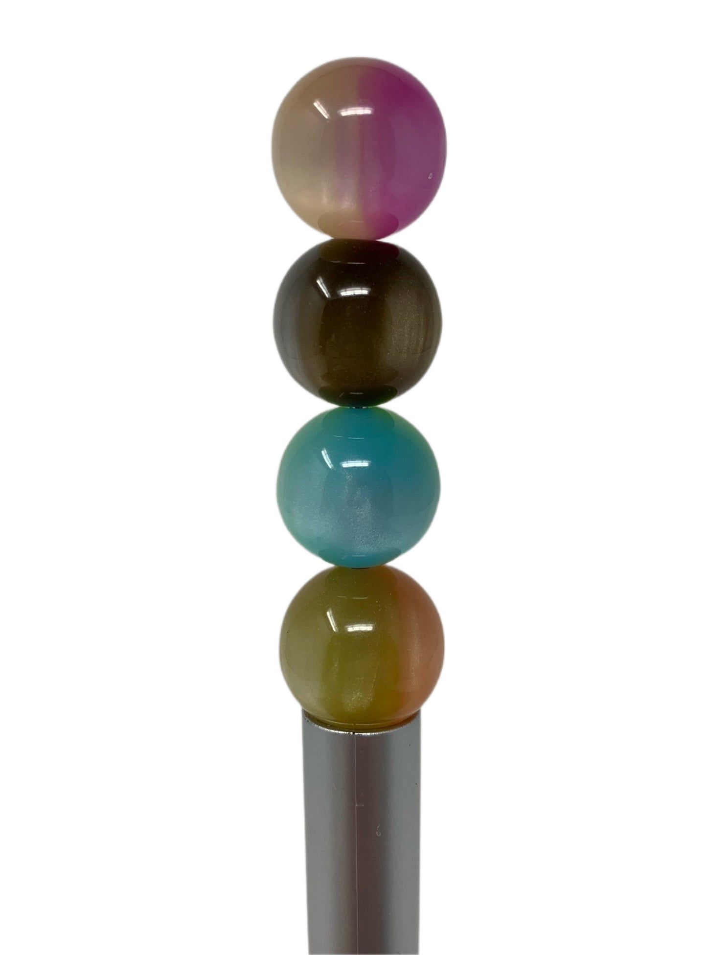 16mm Double Color Marble Like Beads Mix for Beadable Pen Stylus Keychain Bracelet and more for Your DIY Creations