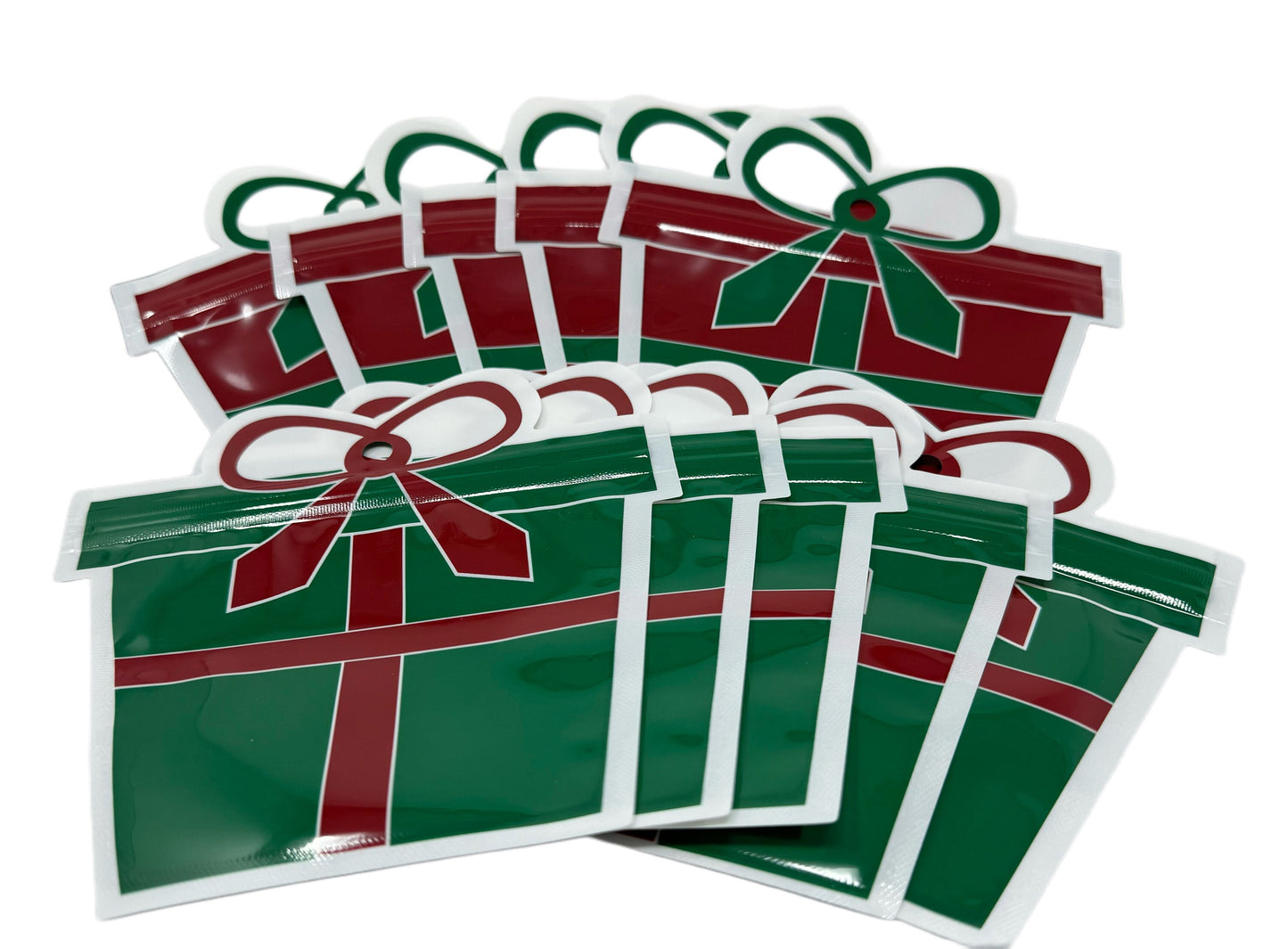 Christmas Present Plastic Bags with Resealable Zip Closure for Gifts, Jewelry, Party Favour, Stocking Stuffers and More!