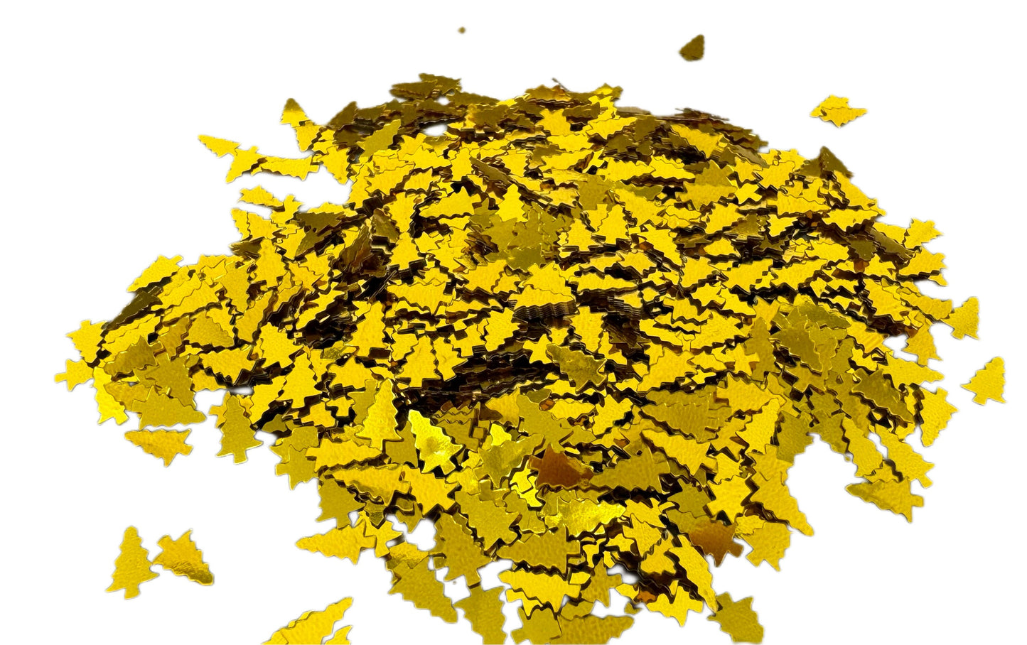 5, 10 or 20 gm Christmas Tree in Gold Confetti Glitter Great for Beadable Snow Globe Pens Christmas Ornament Accents Slime, Decoden Nail Art