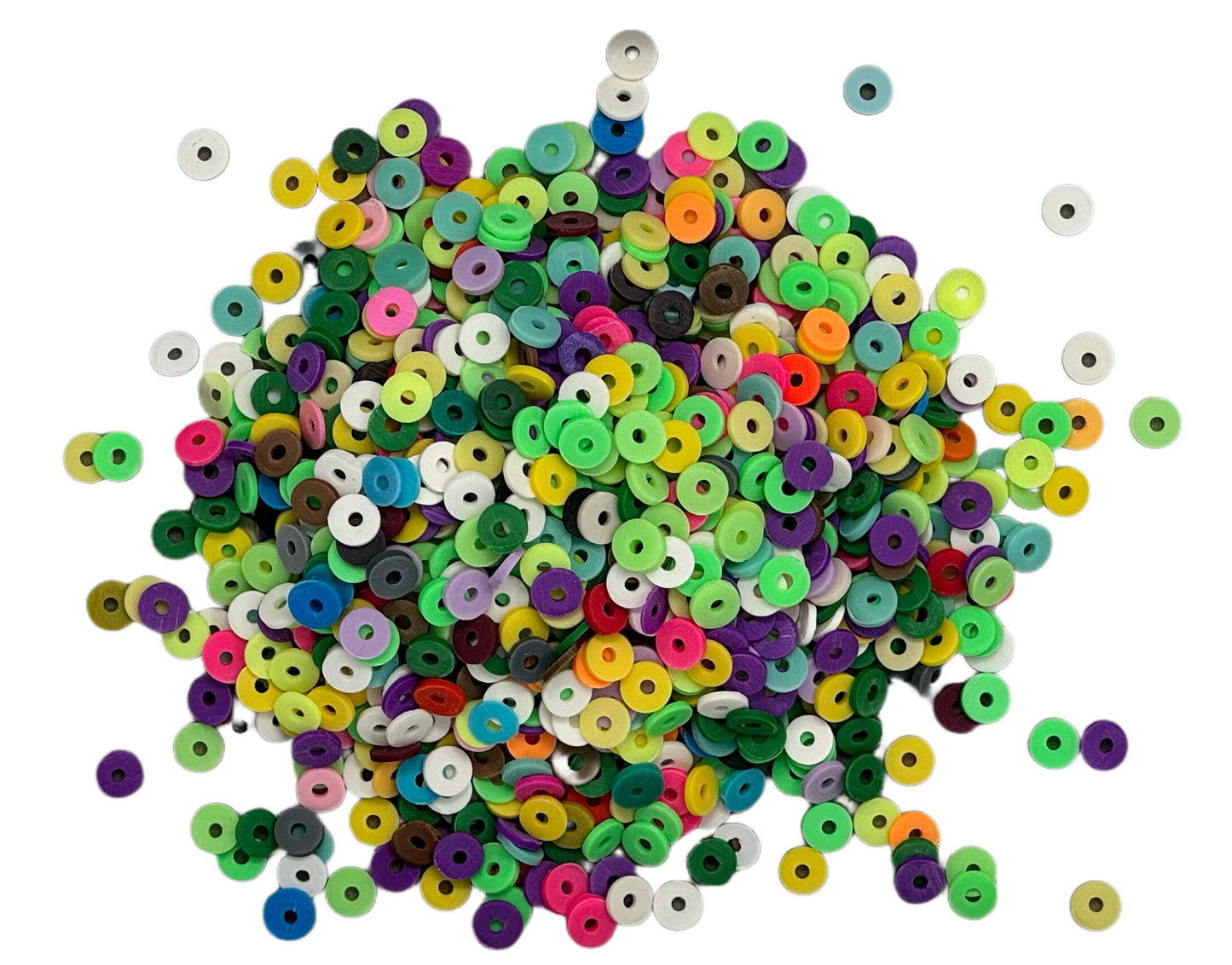 5, 10 or 20 gm Hollow Donut Circles Polymer Clay Confetti Sprinkles for Beadable Snow Globe Pens, Slime, Decoden, Nail Art and More