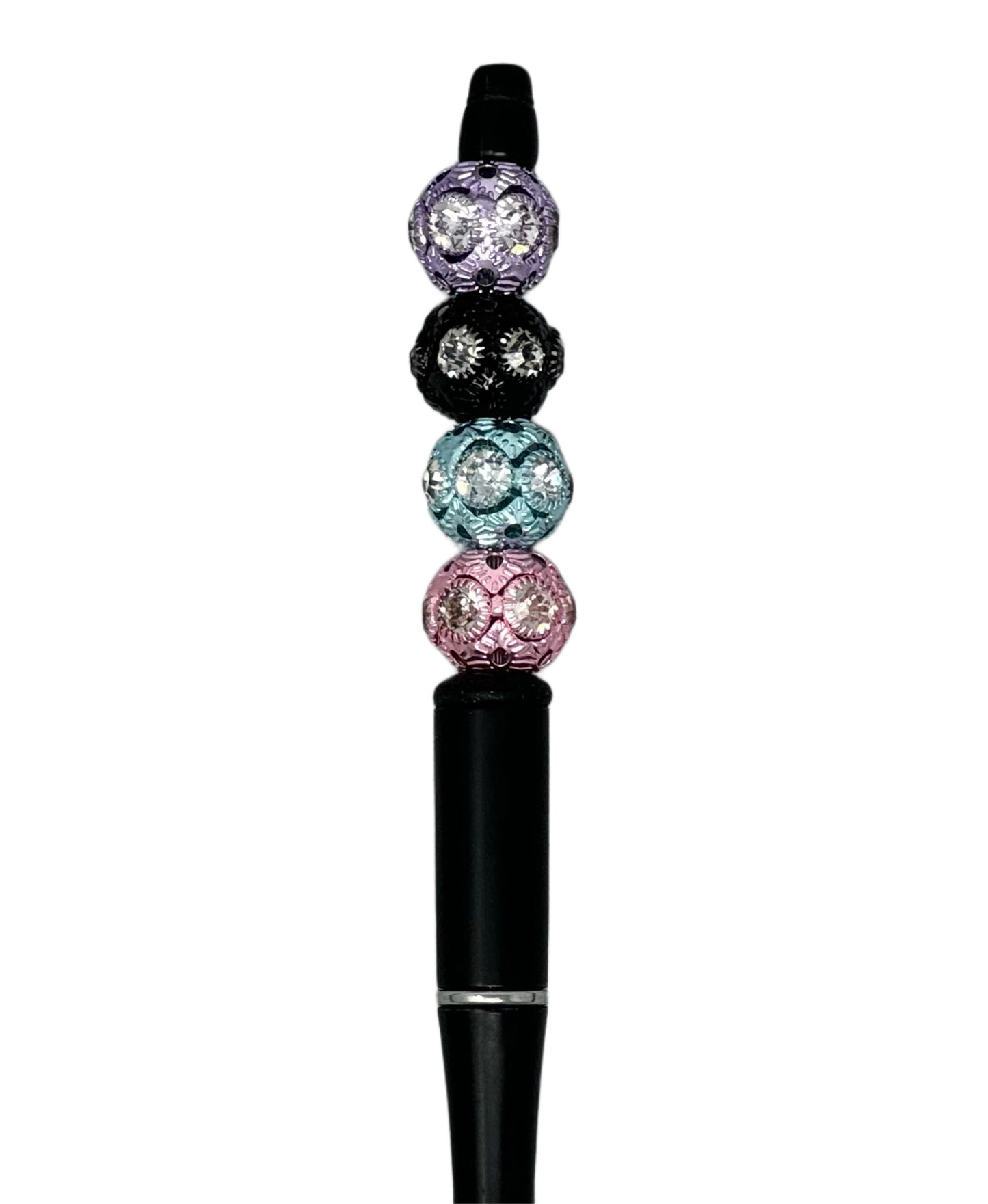 Fancy 14mm Metal and Rhinestone Lacey Bead Mix with Large Centre Hole for Beadable Pen Stylus Keychain Bracelet and More!