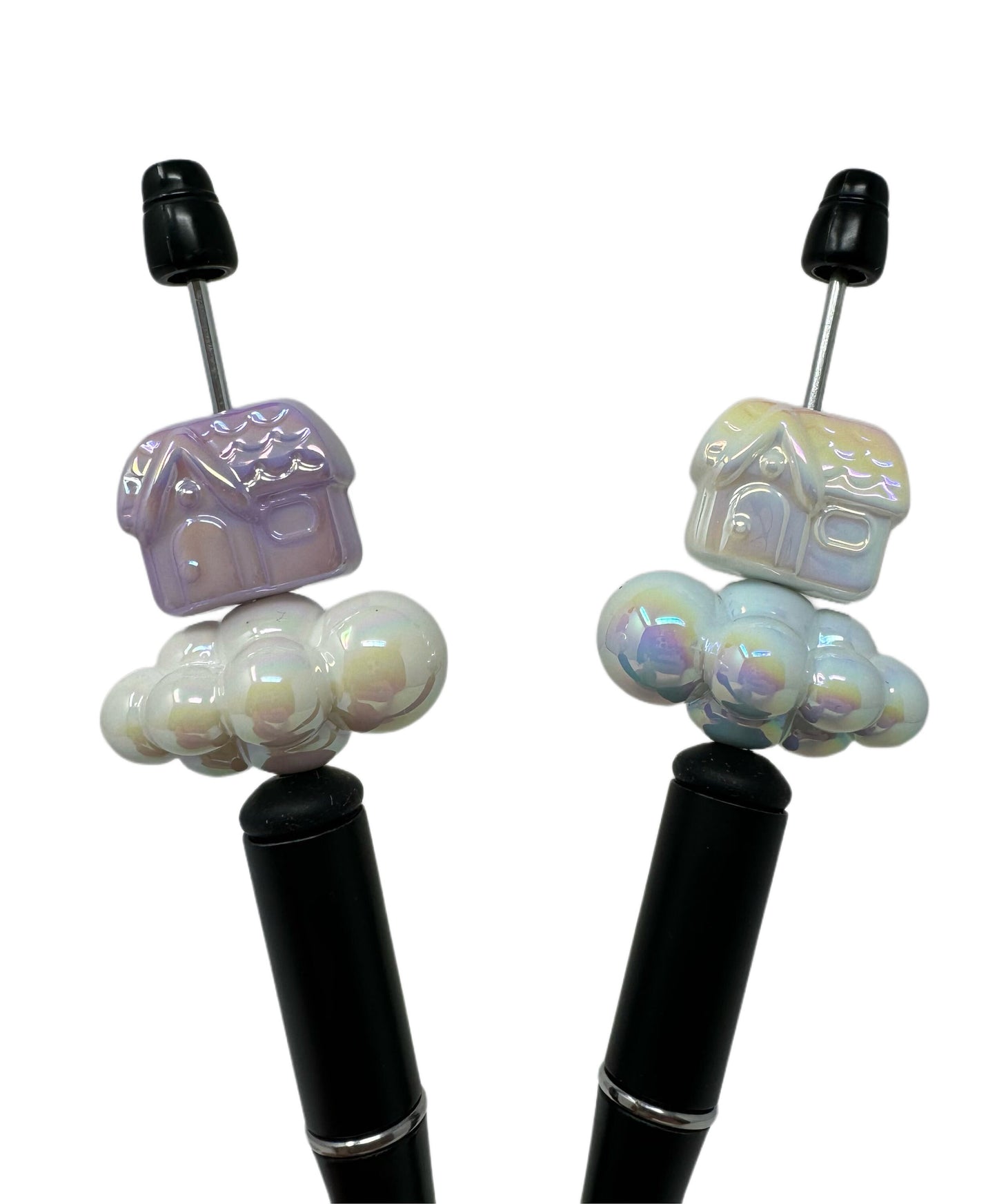 A Home in the Clouds! House and Cloud Beads for Beadable Pen Stylus Keychain Bracelet & more for Your DIY Creations. Perfect for Realtors