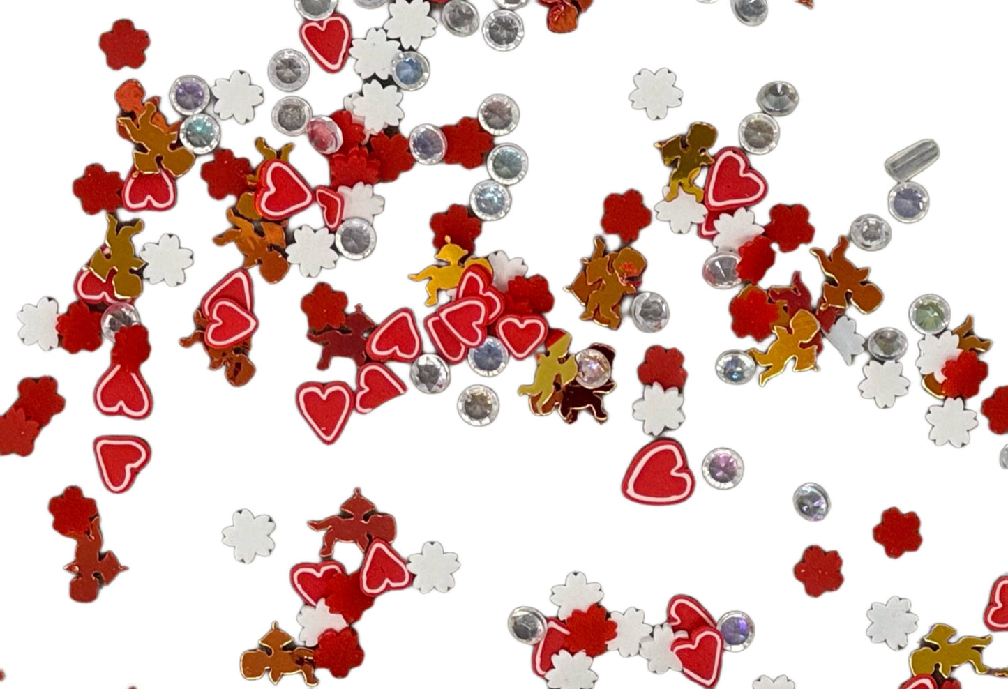 Valentine’s Day Cupid Mix Confetti Glitter Sprinkles for Beadable Snow Globe Pens, Slime, Decoden, Nail Art and More!