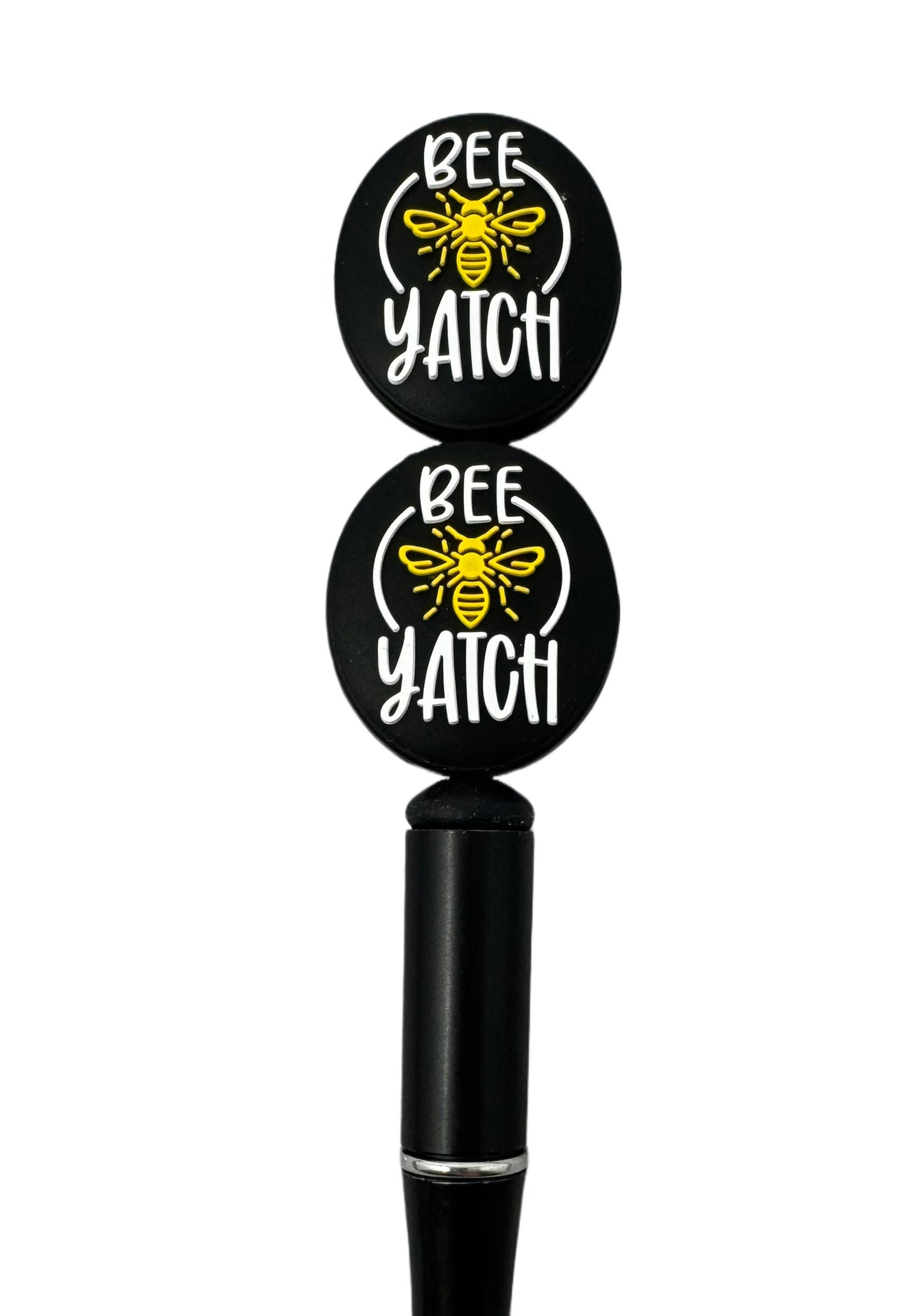 Bee Yatch Silicone Focal Bead for Beadable Pens, Stylus, Pencils, Keychains and More.