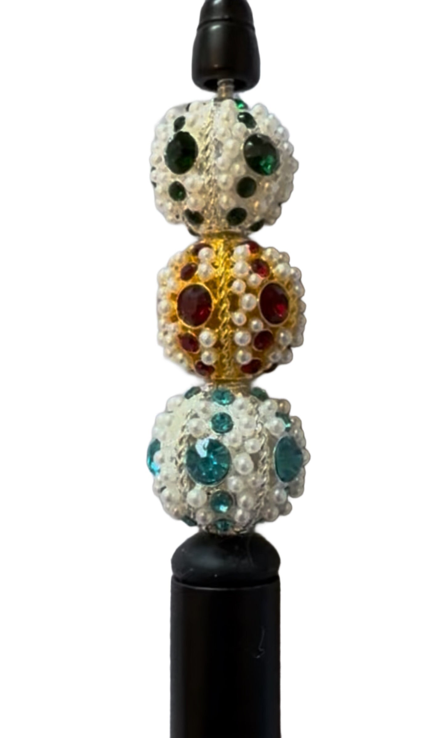 Gorgeous 16mm Metal, Rhinestone and Pearl Beads in Silver or Gold for Beadable Pen Stylus Keychain Bracelet Earrings and More