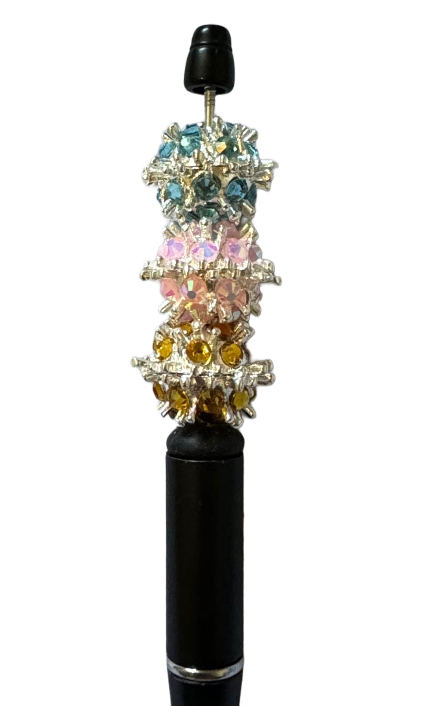 Fancy Metal Spike Beads Mix with Rhinestones for Beadable Pen Stylus Keychain Bracelet and more for Your DIY Creations