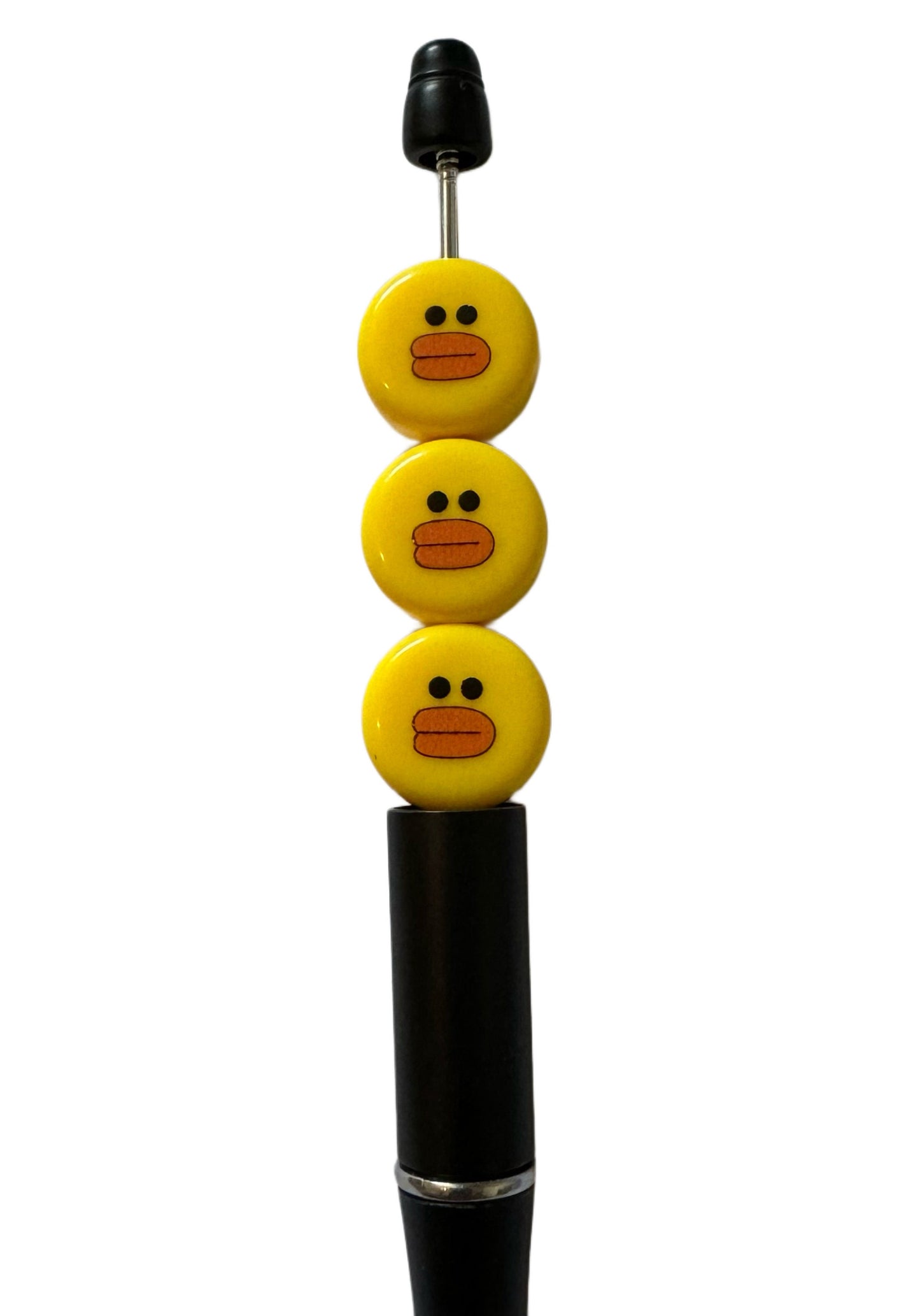 16mm Yellow Duck Face Bead for Beadable Pen Stylus Keychain Bracelet and More! Rubber Duckie Style Cruising Ducks