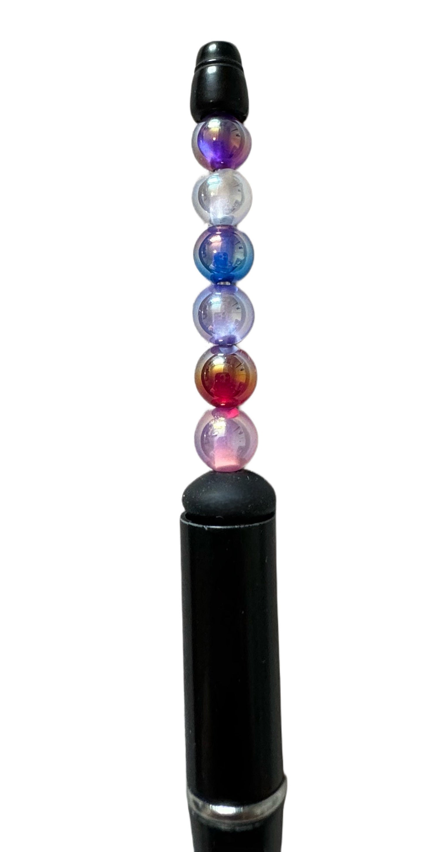 8mm Acrylic Cat Eye Beads with Aurora Borealis Coating for Beadable Pen Stylus Keychain Bracelet and more for Your DIY Creations.