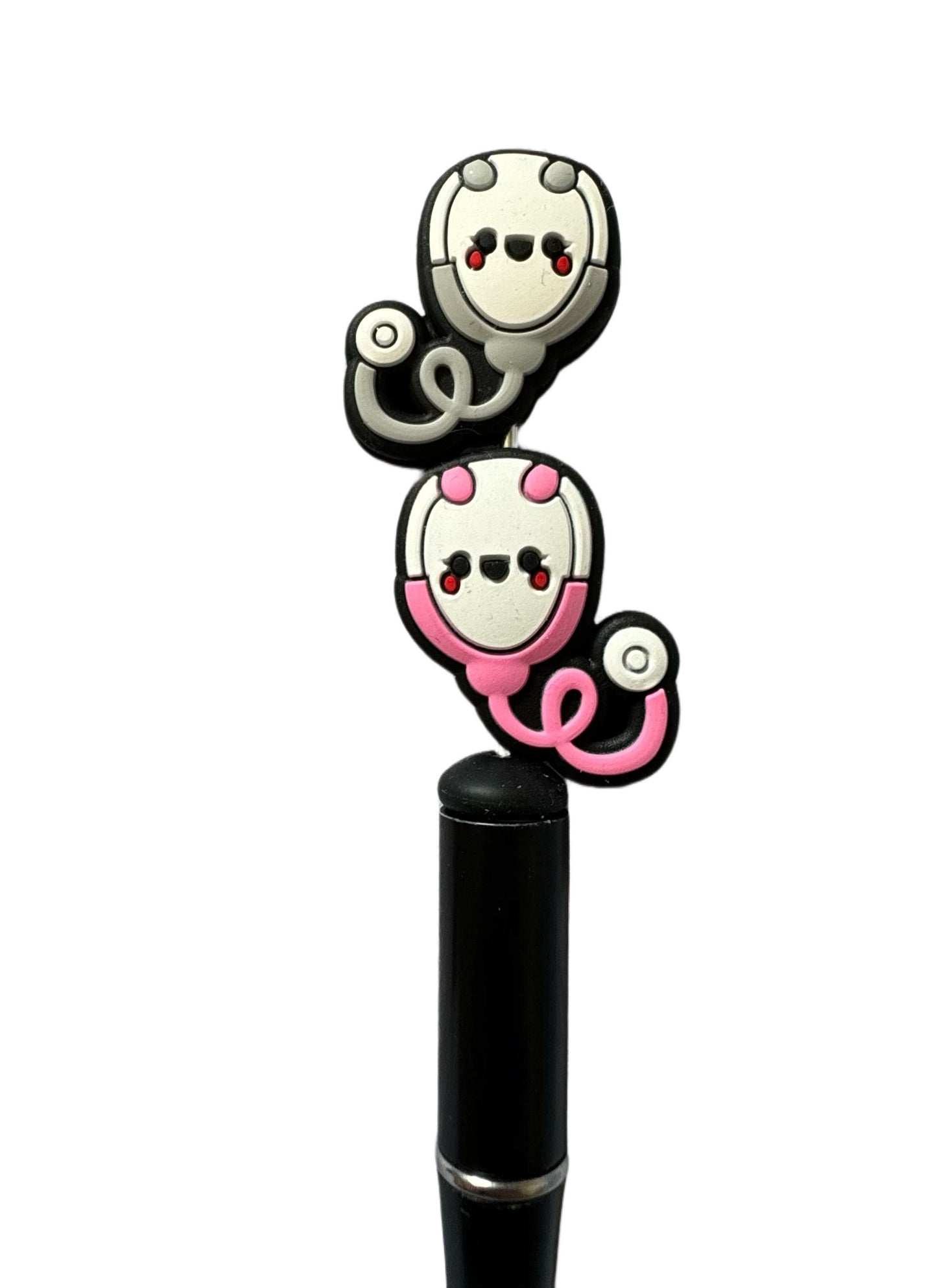 Cute Cartoon Stethoscope for Nurse or Doctor Silicone Focal Bead for Beadable Pens, Stylus, Pencils, Keychains, More