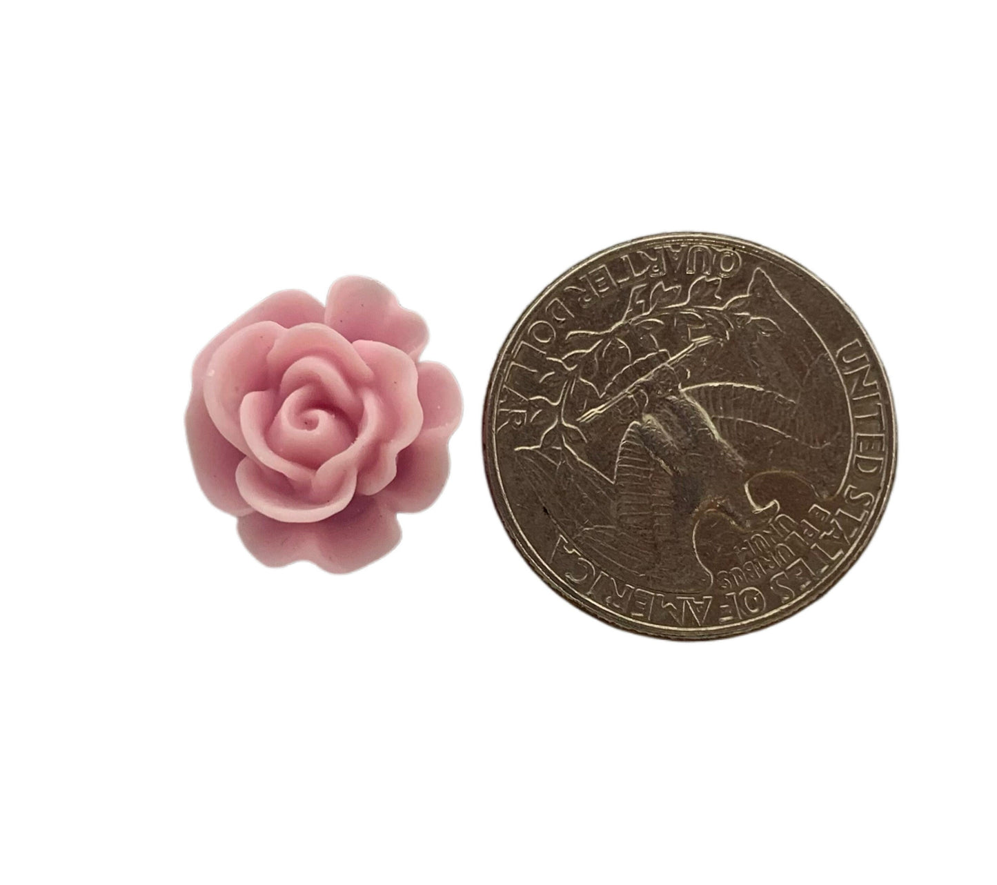 New Price! 16mm Mixed Pastel Colors Rose Flower Charm Cabochon Flat Back for DYI Phone Cases Water Bottles Scrapbook Hair Accessory