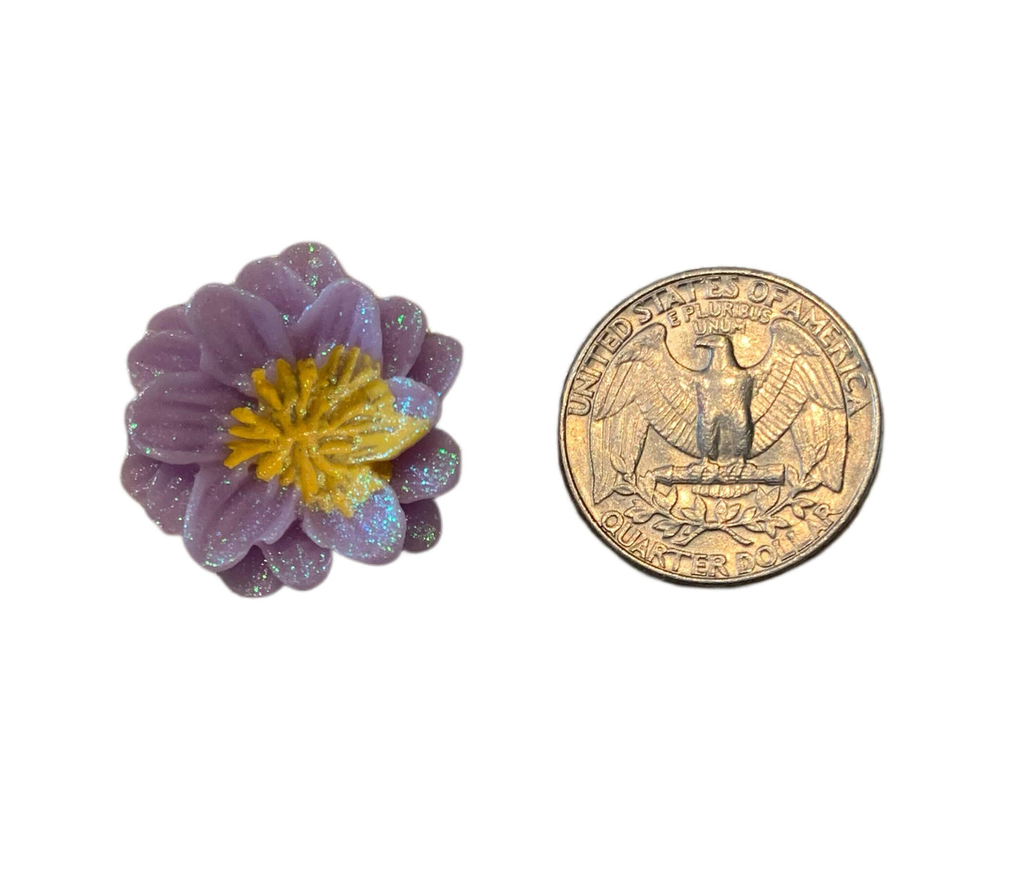 New Price! 25mm Mixed Glitter Flat Lotus Type Flower Cabochon Embellishment Flat Back DYI Phone Cases Water Bottles Scrapbook Hair Accessory