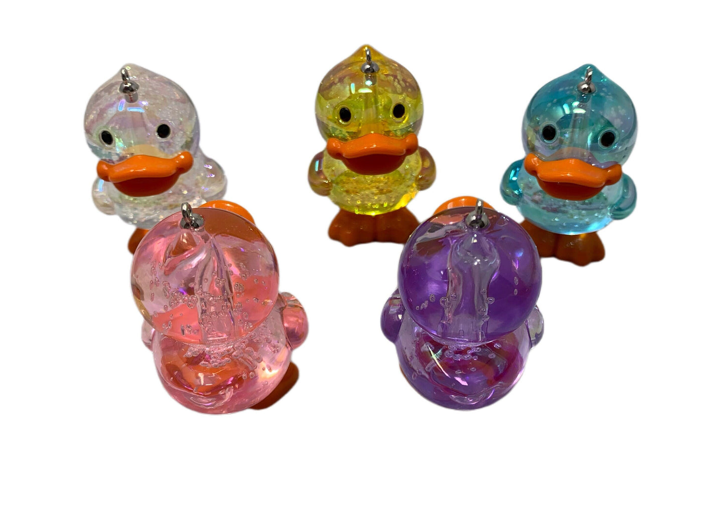 High Quality 3D Acrylic Duck Pendant Rubber Duckie Style for Keychains, Ornaments and More! Decorative Cruising Ducks