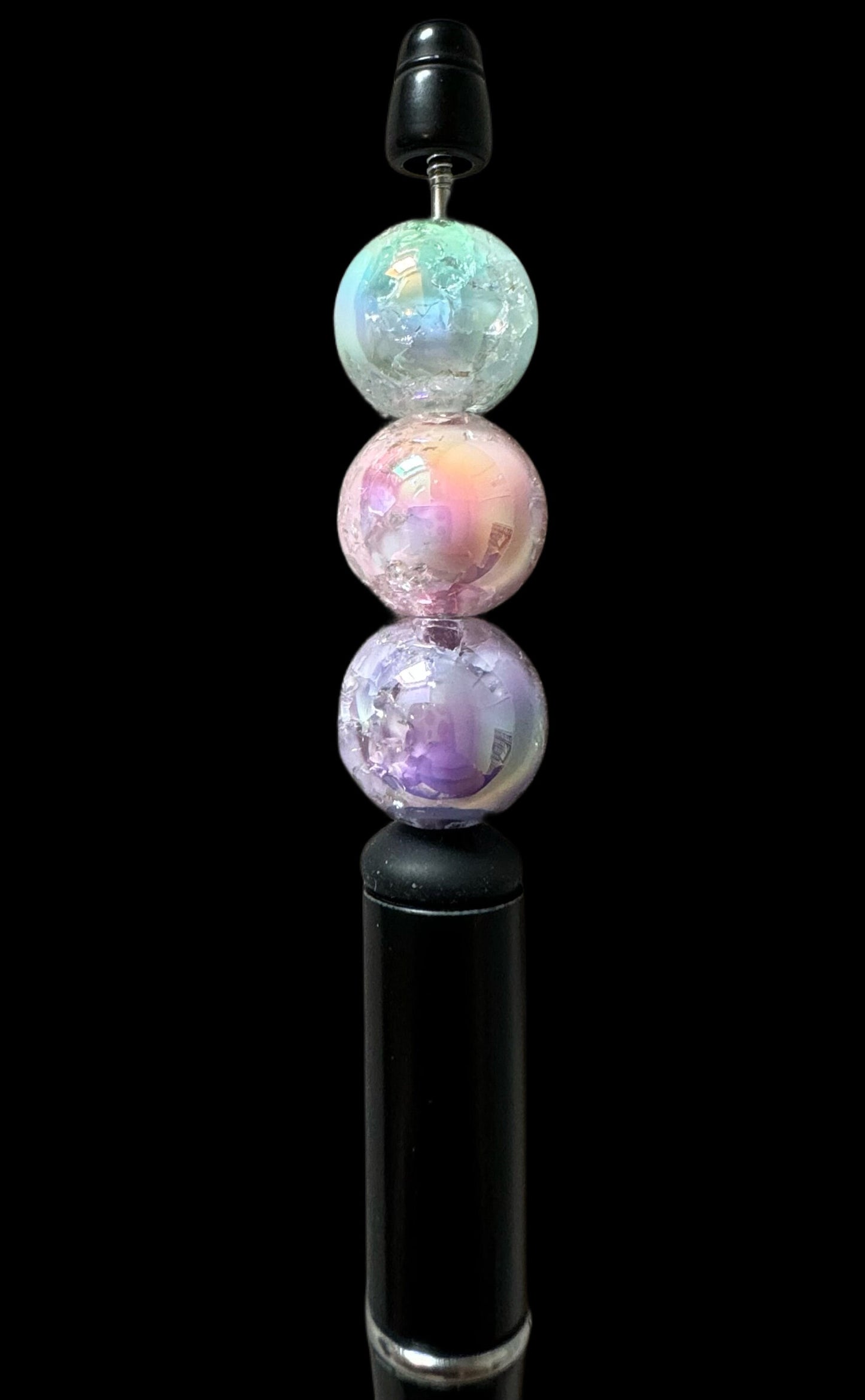 16mm Opaque Crackle Bead Mix for Beadable Pen Stylus Keychain Bracelet and more for Your DIY Creations