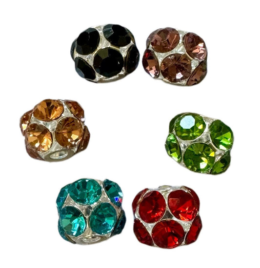Metal and Glass Rhinestone Water Stone Bead for Beadable Pen Stylus Keychain Bracelet and more for Your DIY Creations