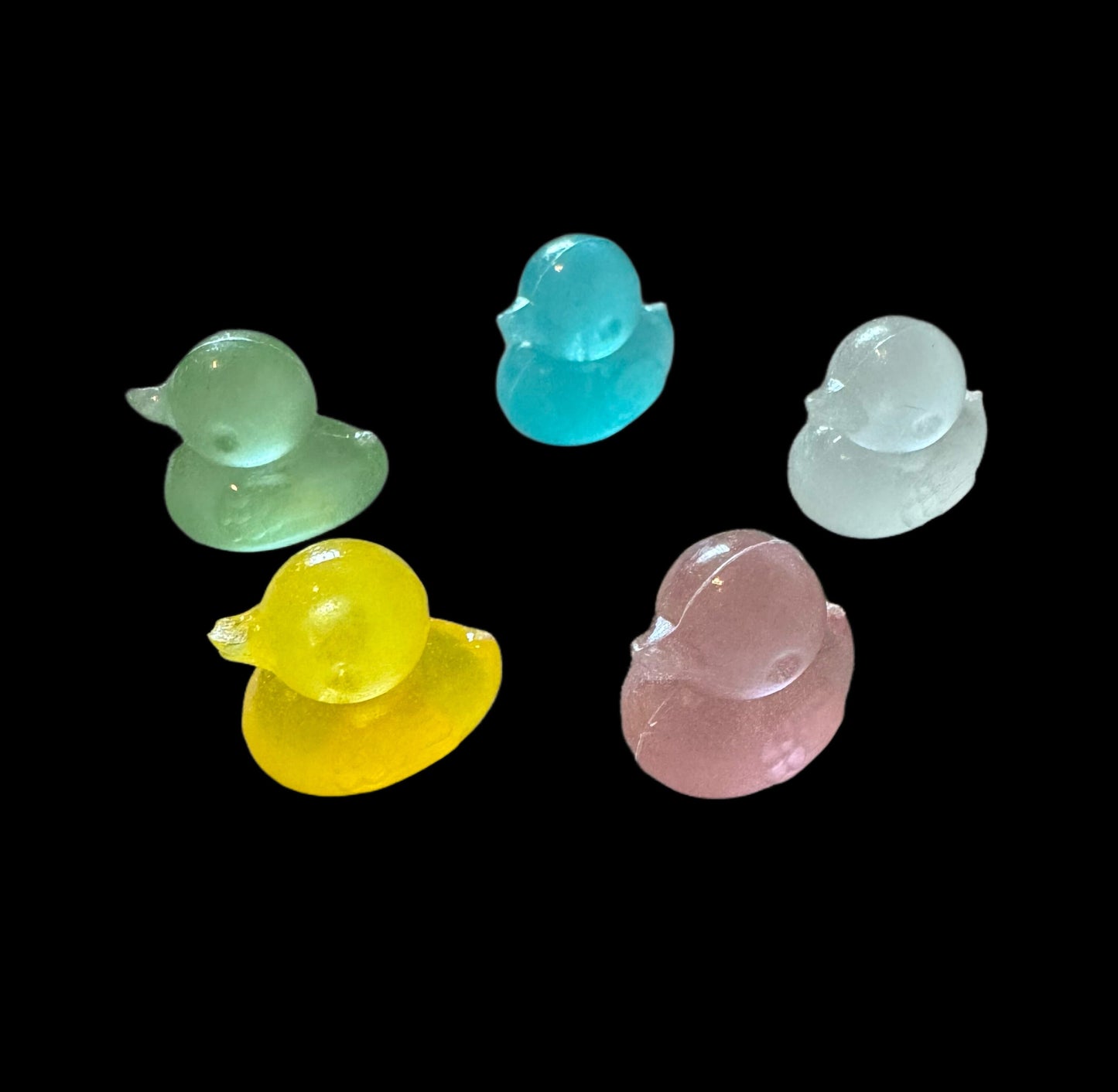 Mini SUPER GLOW 3D Resin Duck Without Painted Details Rubber Duckie Style Cabochon DYI Hair Accessory Bracelet Cruising Ducks Jeep