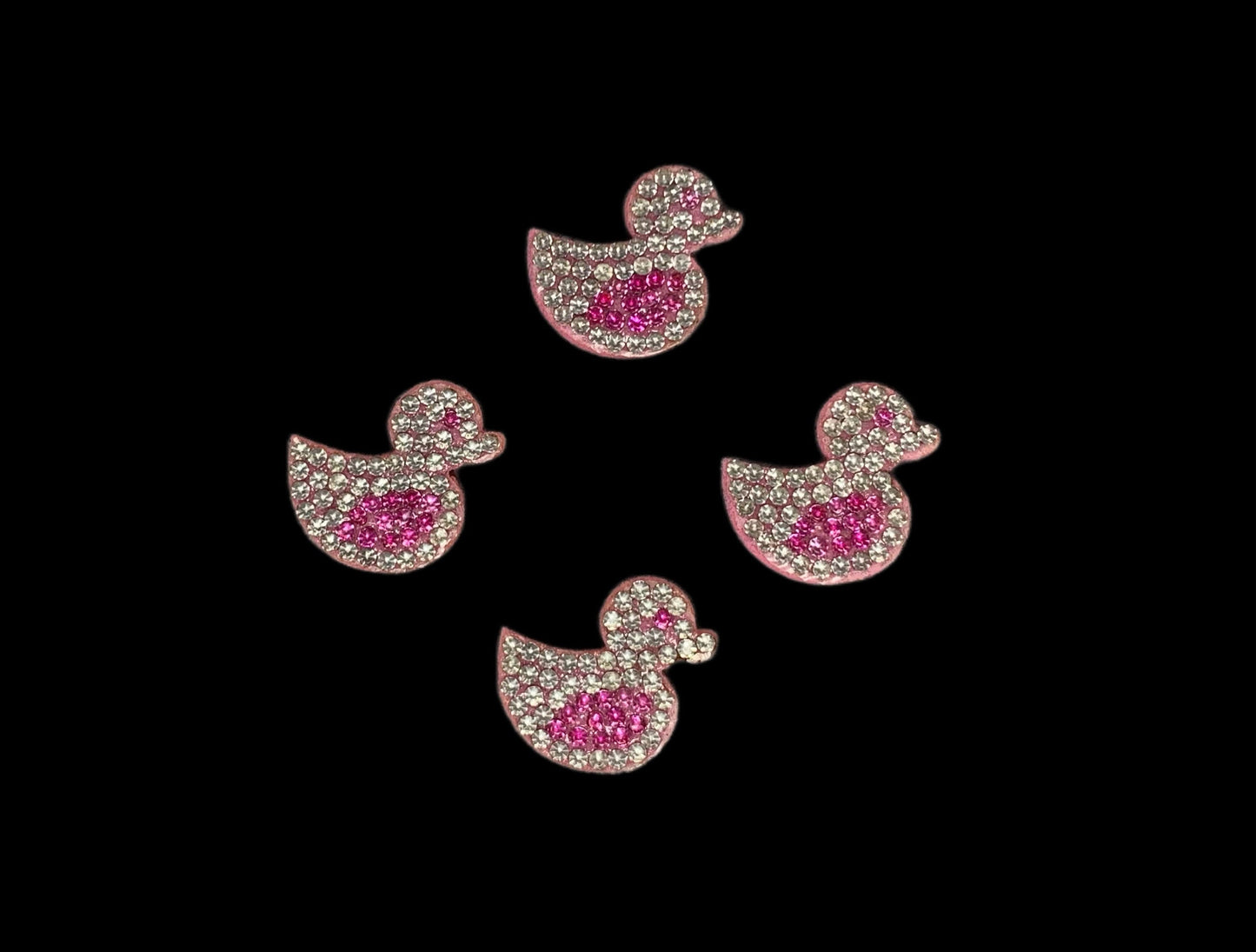 Felt and Rhinestone Flat Back Patch or Appliqué Duck for DYI Clothing Scrapbook Hair Accessory Decorative Cruising Ducks