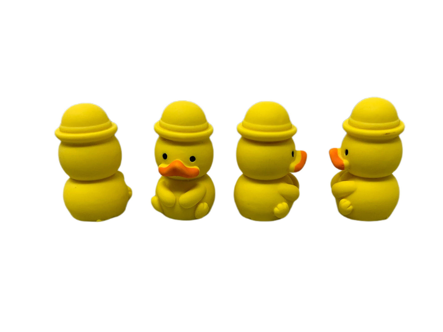 3D Duck in a Bowler Hat Resin Rubber Duckie Style Cabochon Charm DYI Phone Cases Scrapbook Hair Accessory Bracelet Decorative Cruising Ducks