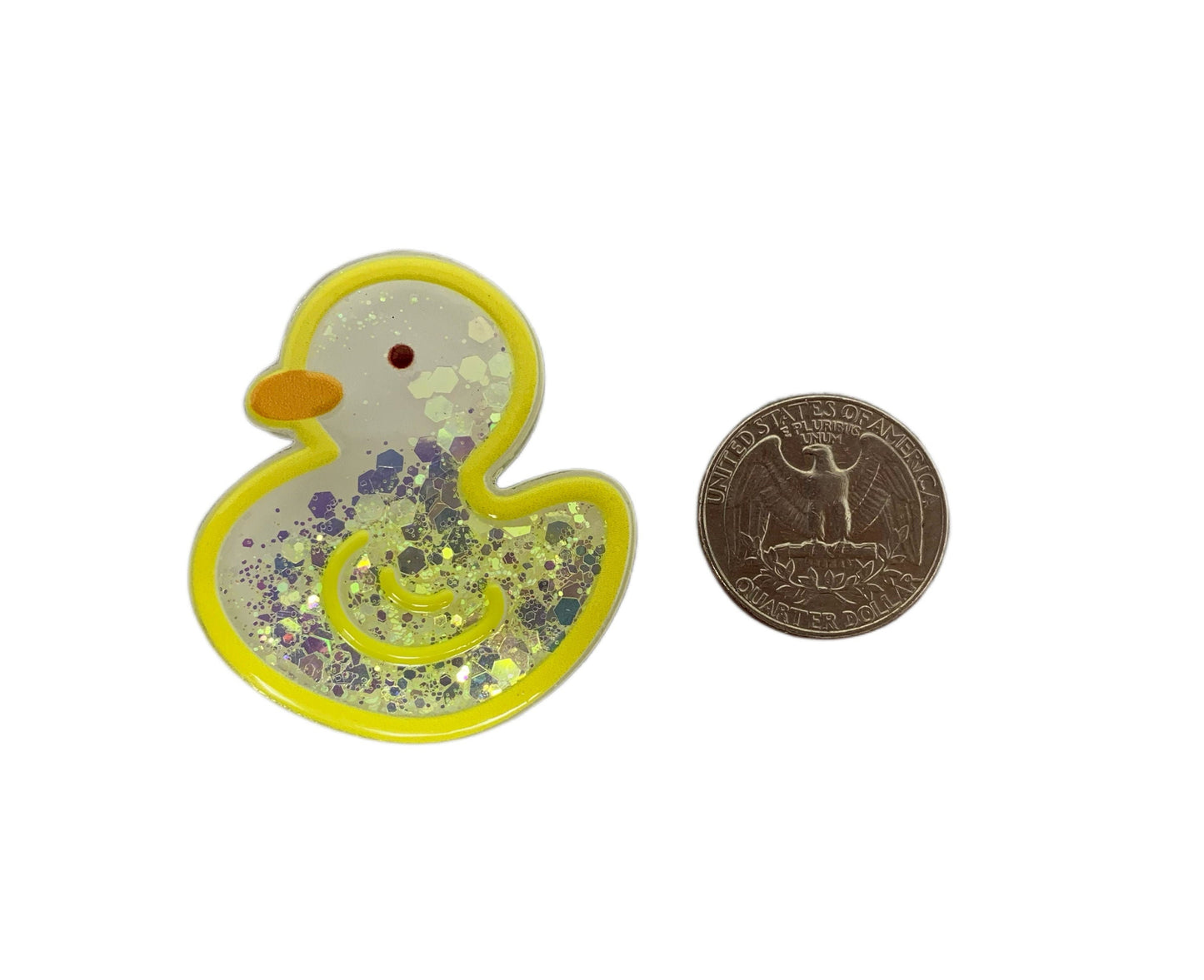 48mm Large Acrylic Shaker Duck Rubber Duckie Style Cabochon Flat Back DYI Phone Cases Scrapbook Hair Accessory Decorative Cruising Ducks