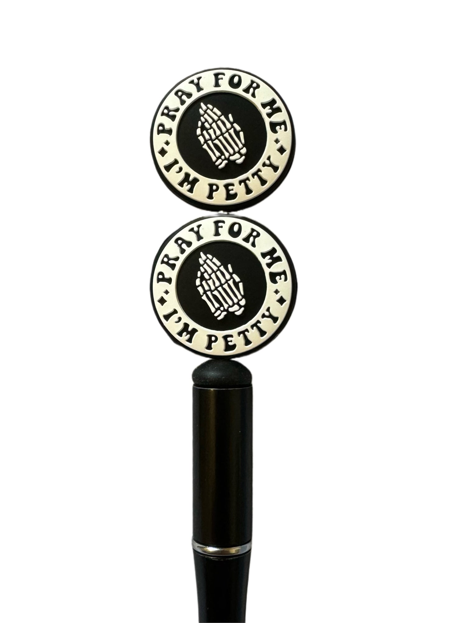 I’m Petty Pray for Me Silicone Focal Bead for Beadable Pens, Stylus, Pencils, Keychains and More