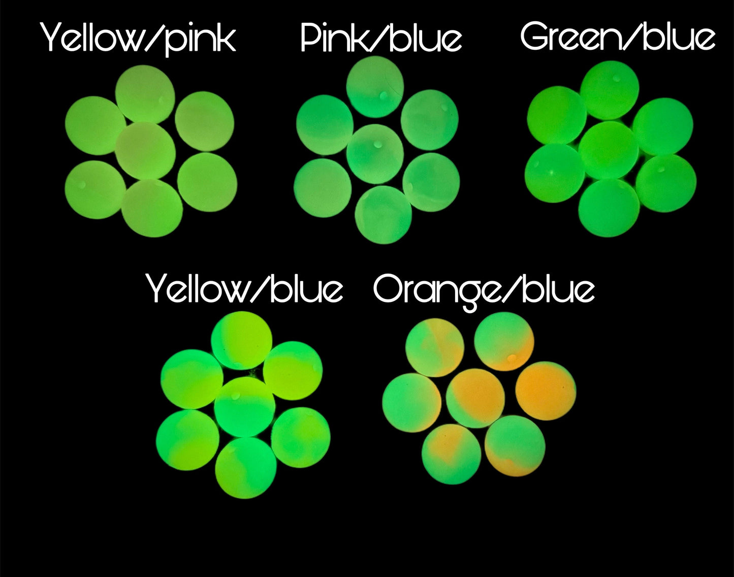 Luminous 15mm Silicone Round Beads with Wholesale Prices. For Your Glow DIY Creations with Beadable Pens, Keychains, Bracelets & more!