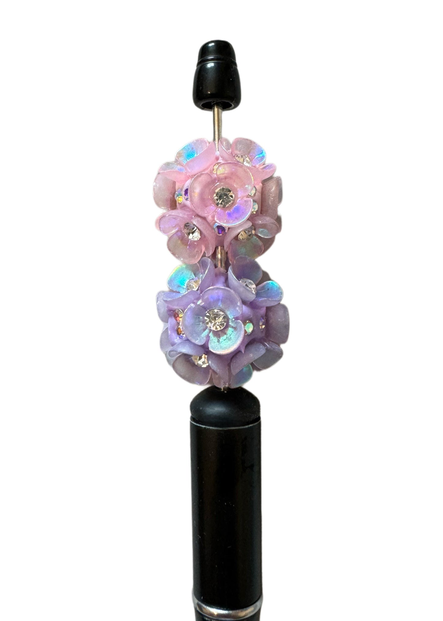 Gorgeous 20mm Aurora Borealis Acrylic Flower Beads Mix with Center Rhinestone for Beadable Pen Stylus Keychain Bracelet Earrings and More!