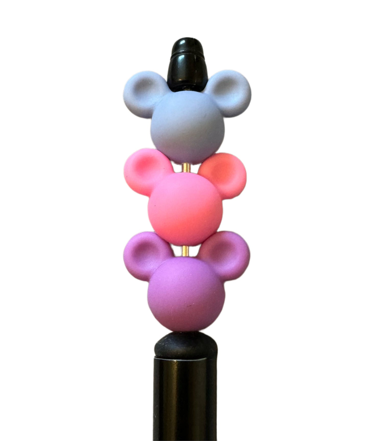 10 Pieces 3D Mixed Color Mouse Head Silicone Focal Beads for Beadable Pens, Bookmarks, Keychains and More! Perfect for Your DYI Creations!